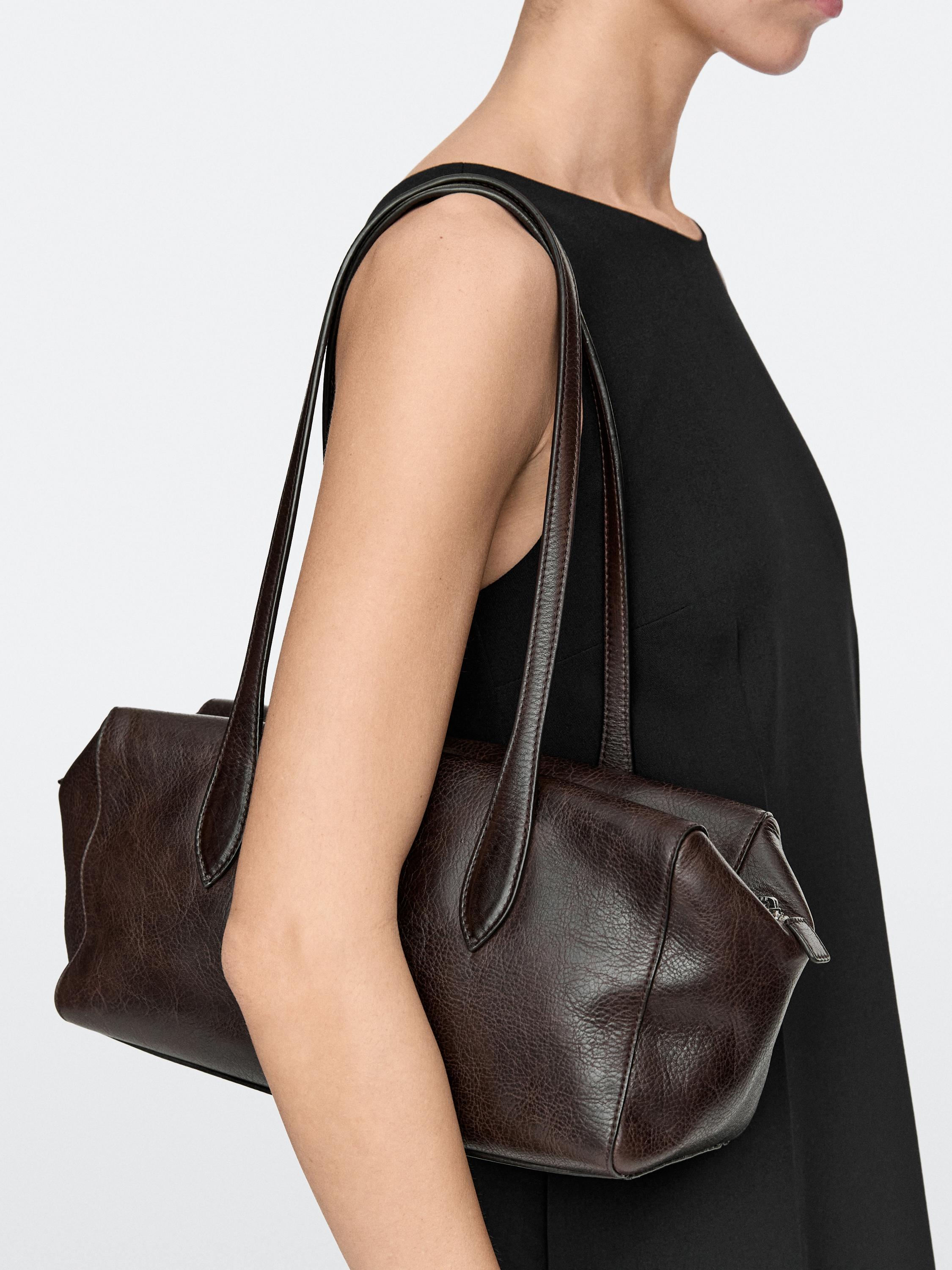 Nappa leather west satchel bag