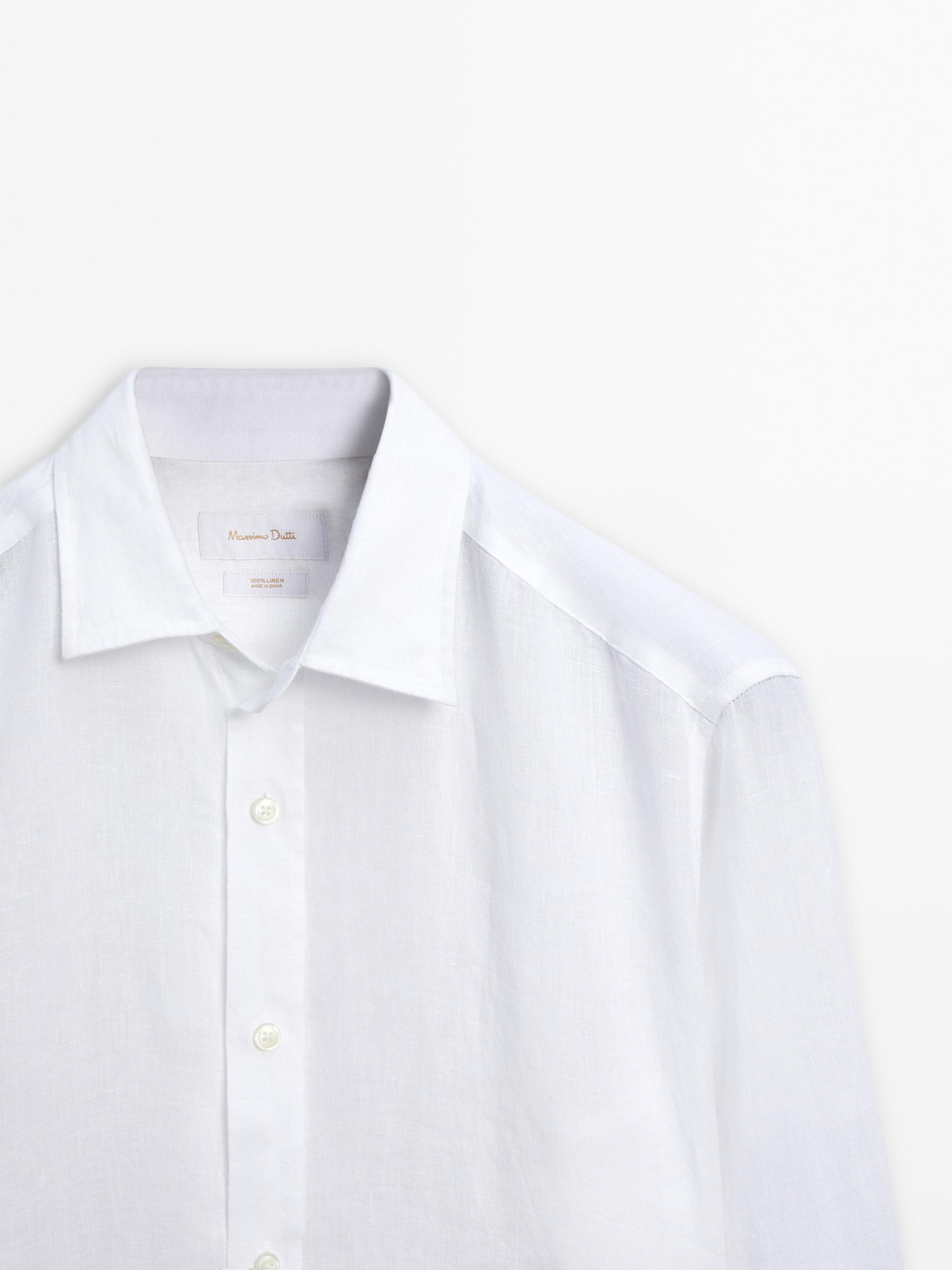 Camisa regular fit 100% linho