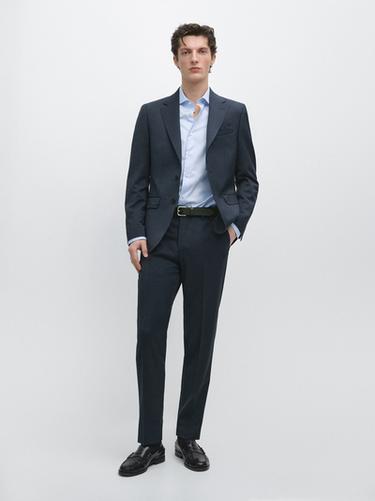 100% cool wool suit blazer — BLUE 1