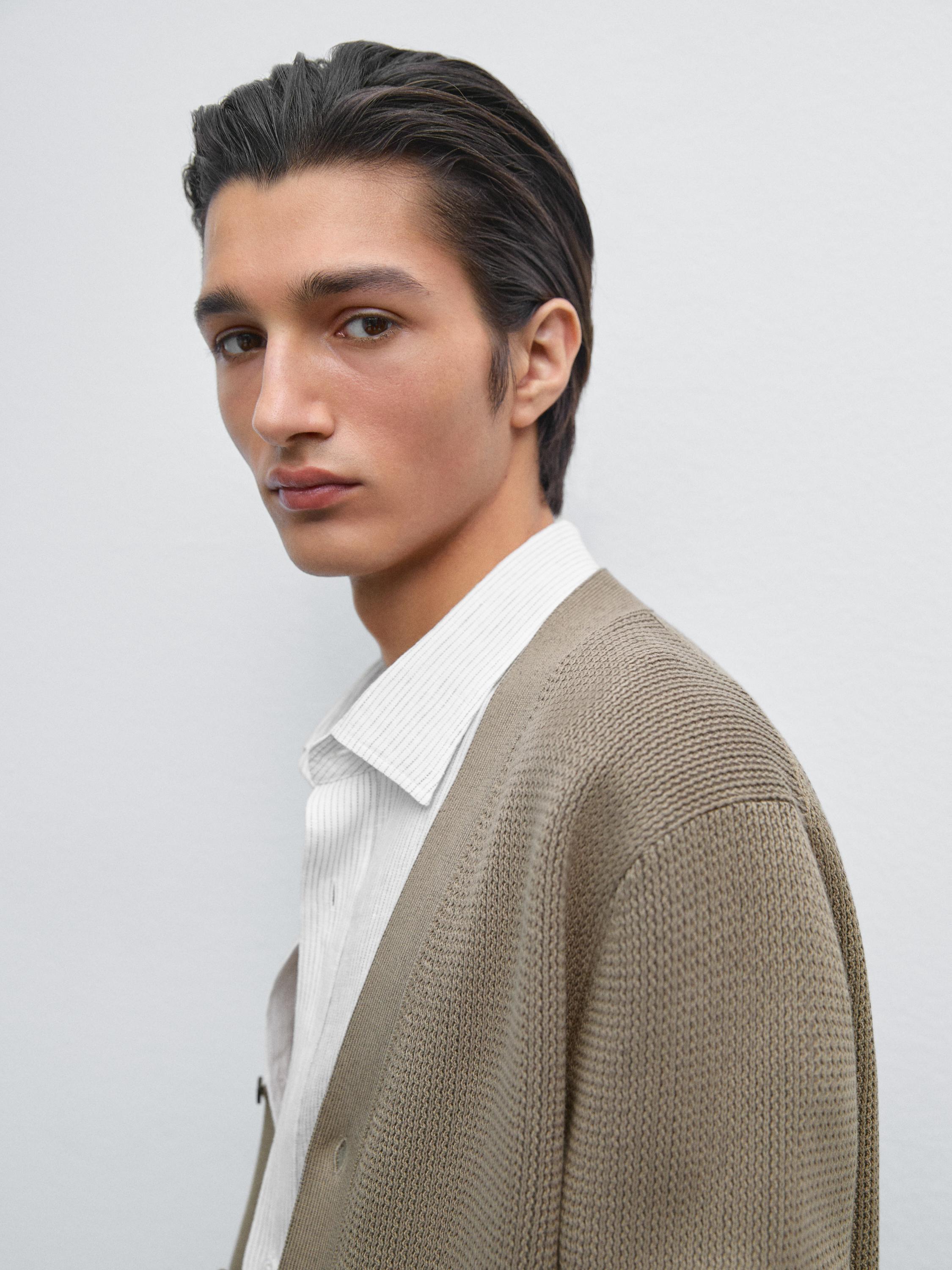 Cárdigan punto 100% algodón