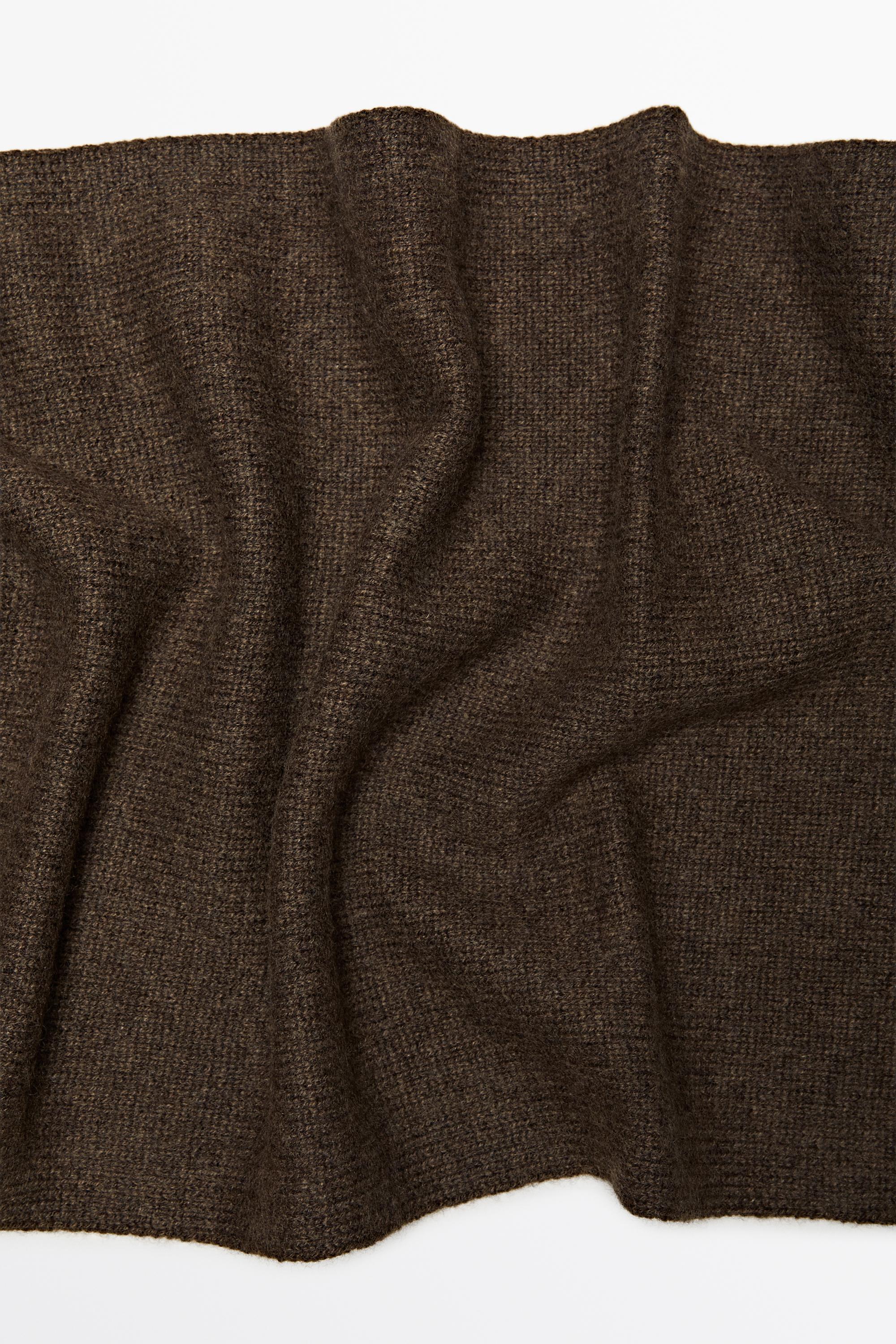 100% cashmere scarf — MOLE BROWN