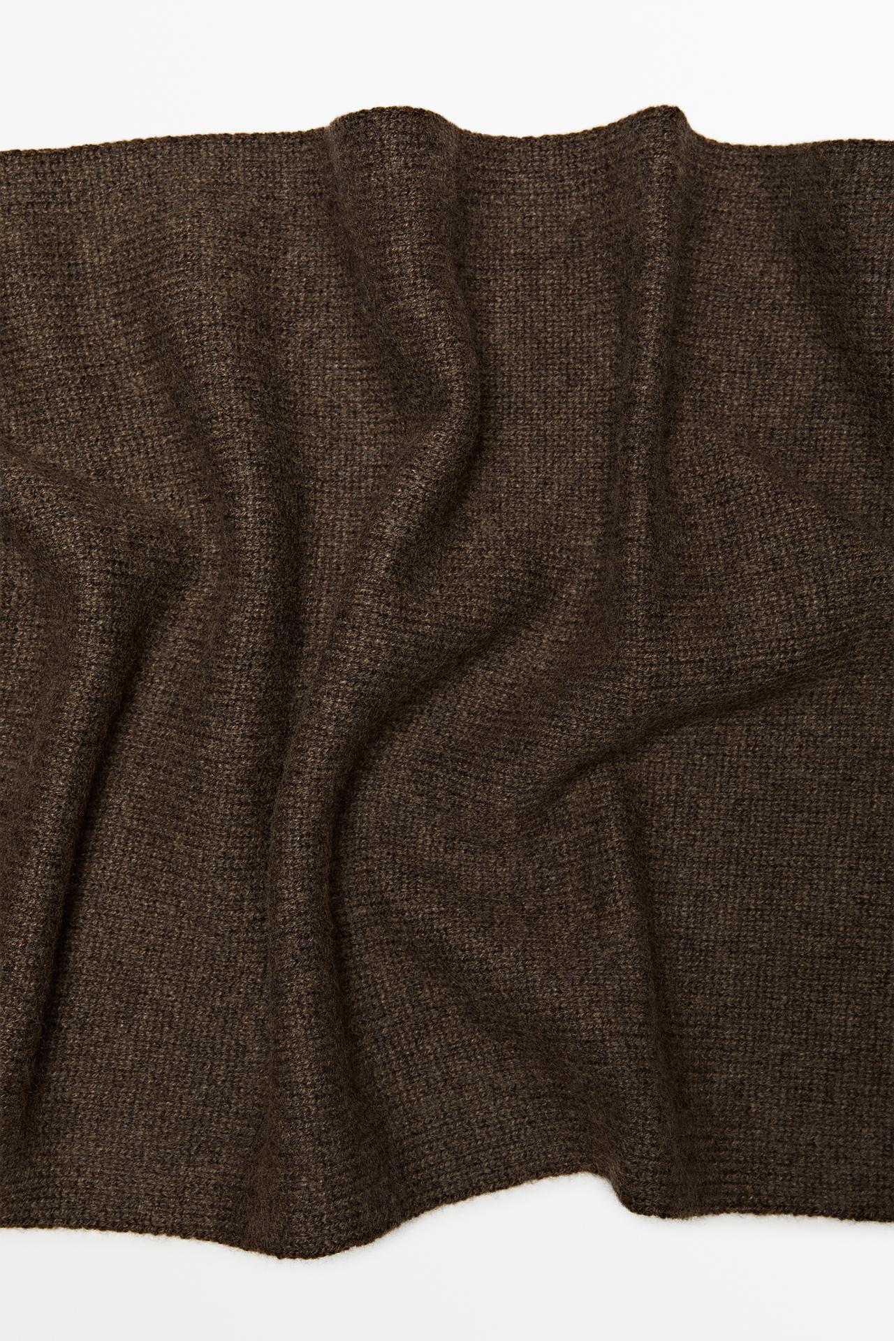 100% cashmere scarf — MOLE BROWN