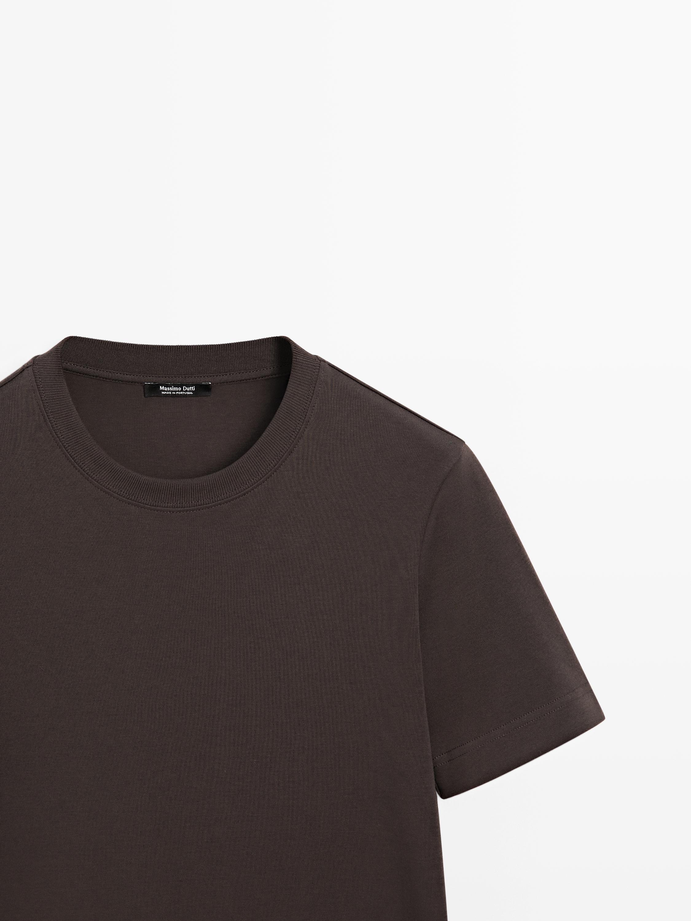 Short sleeve interlock T-shirt — BROWN