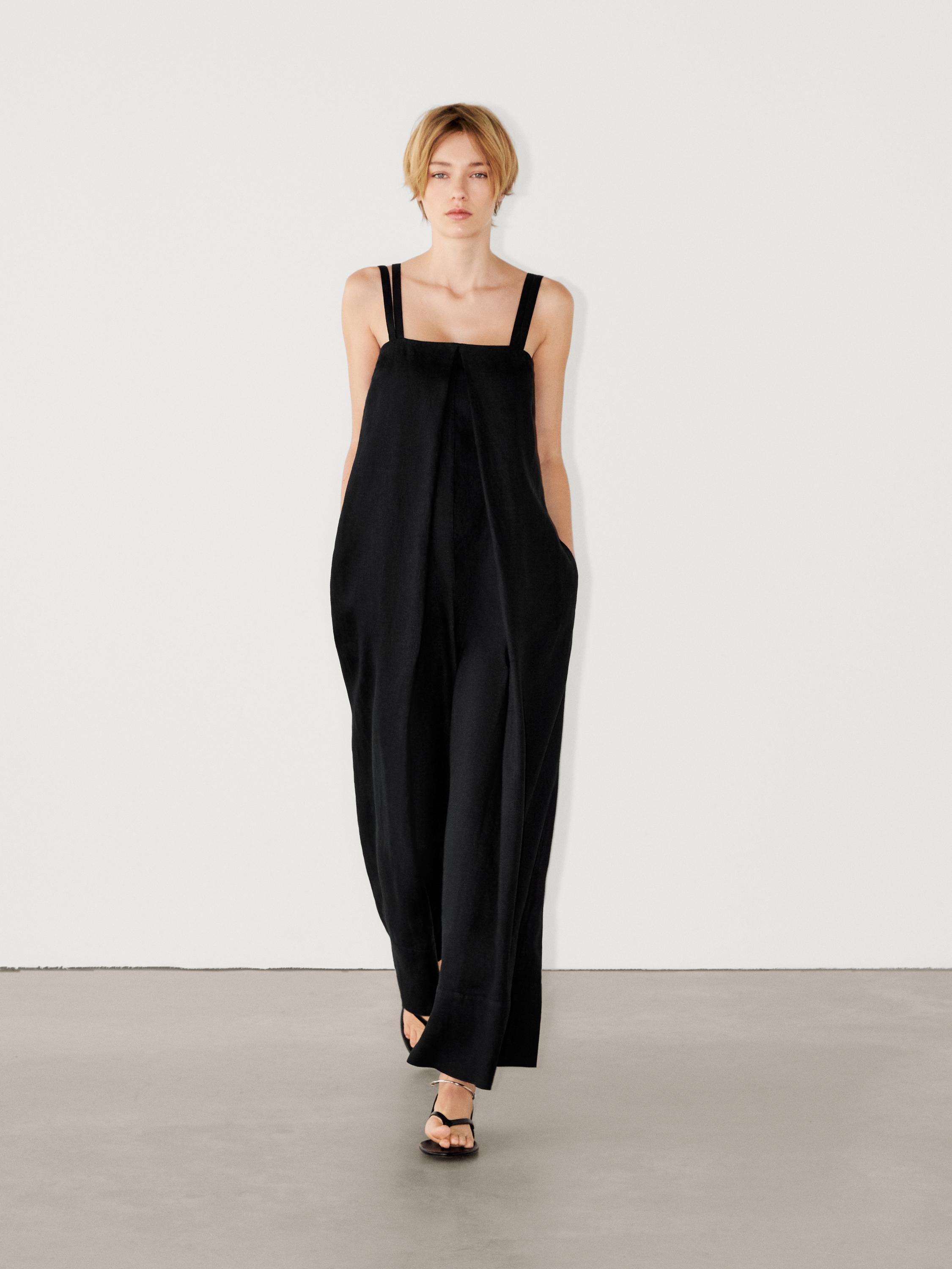 Jumpsuit linen black on sale