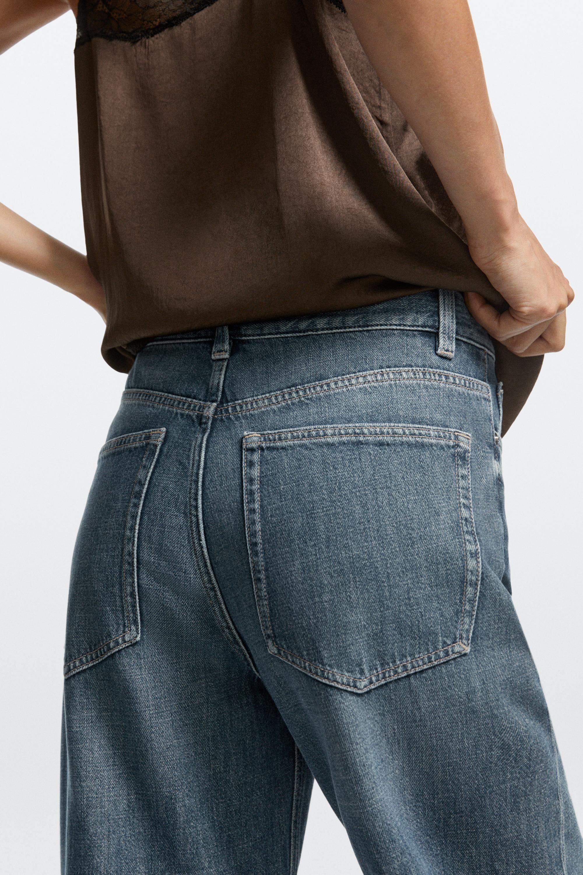 Mid-waist cropped wide-leg jeans — MEDIUM BLUE