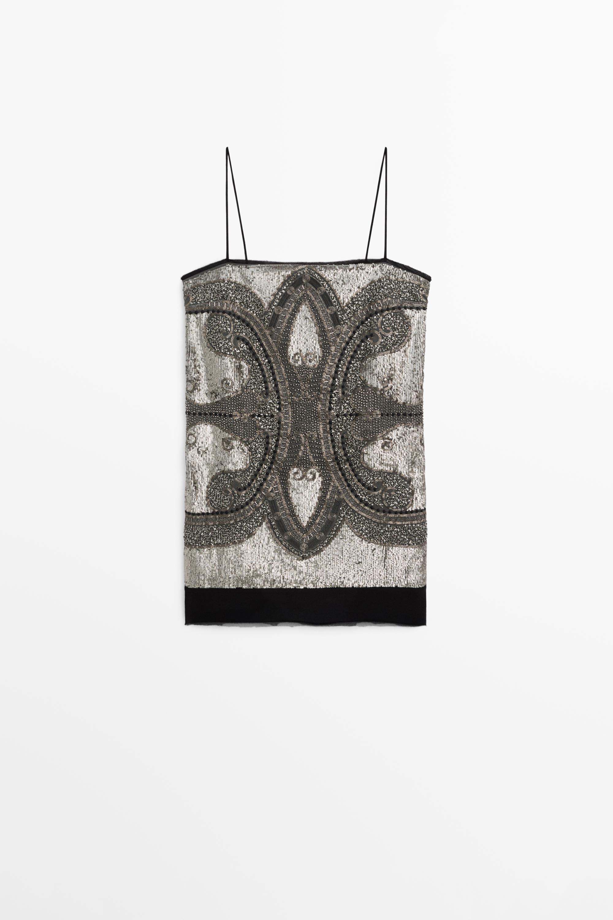 Robe courte à broderies fantaisie - STUDIO