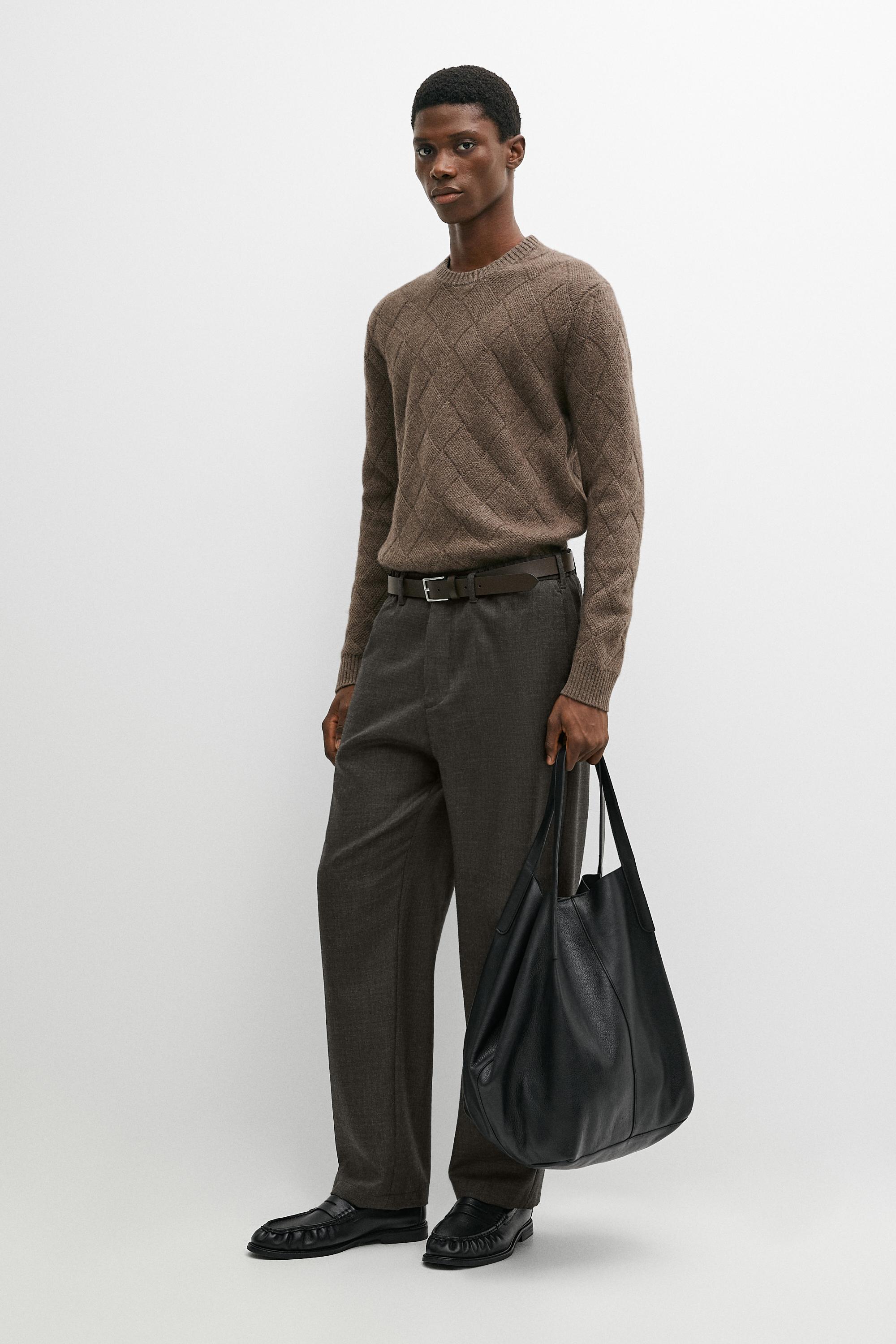 Relaxed-Fit-Hose mit Gummibund aus 100 % Wolle