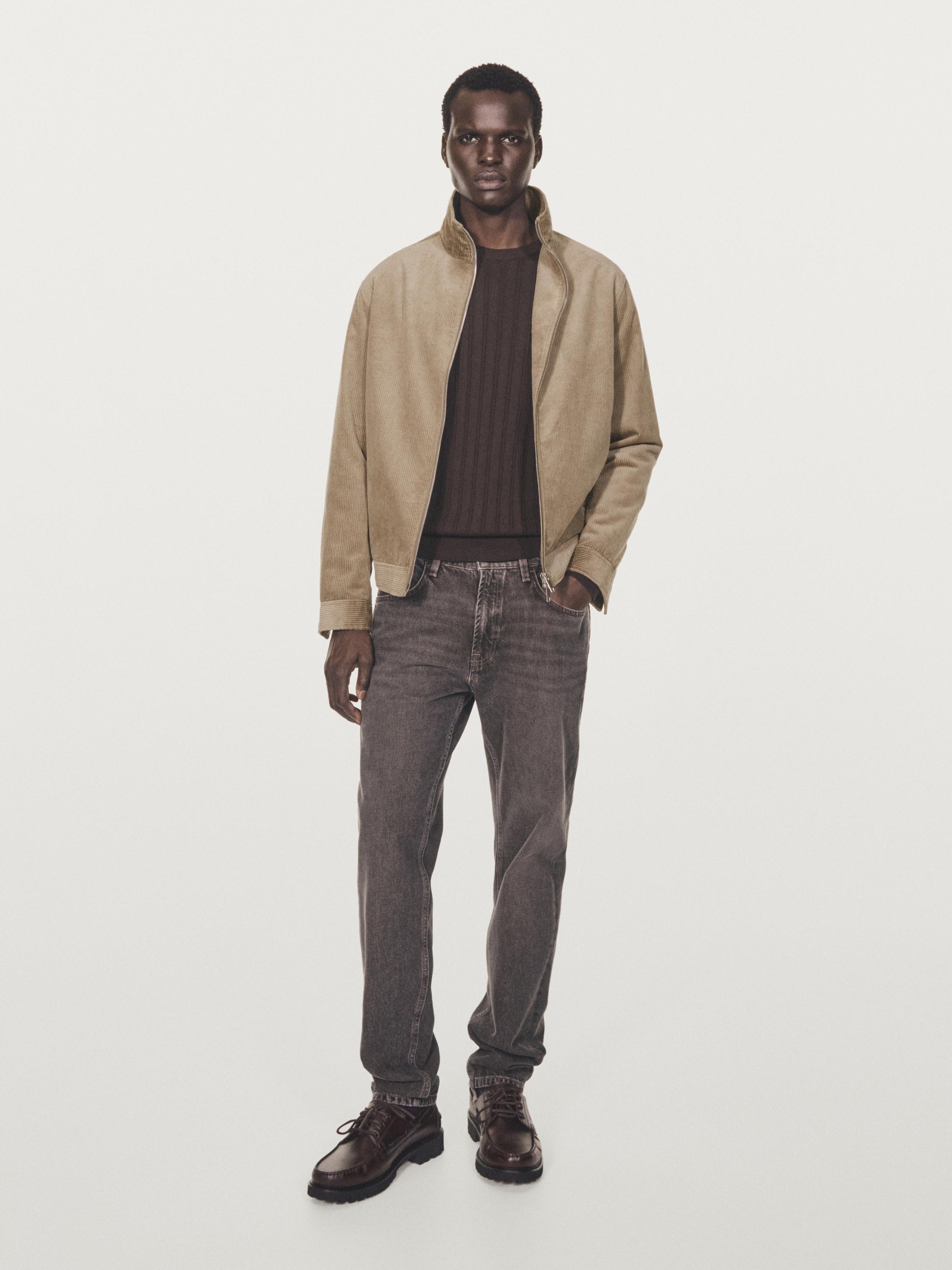 High neck corduroy jacket