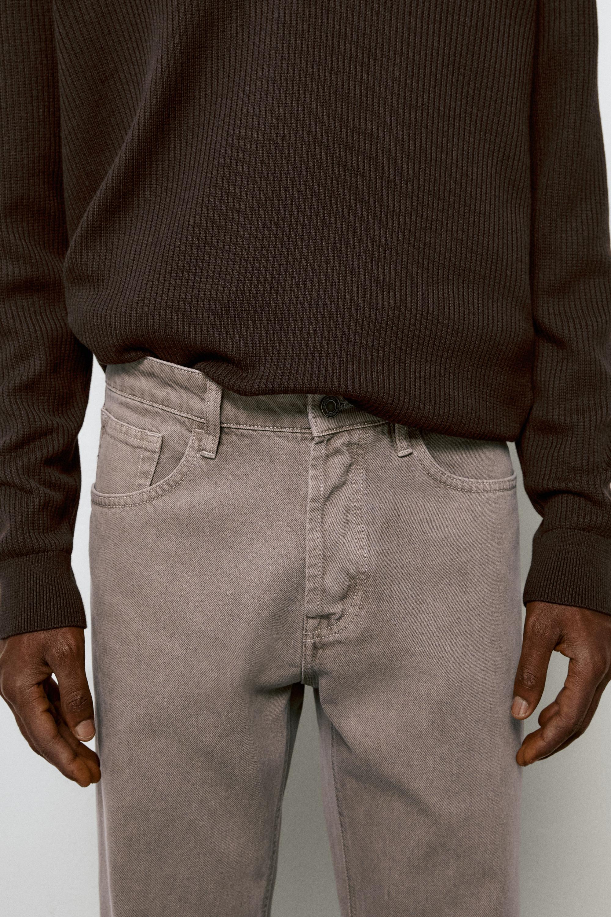 Tapered fit jeans — MINK
