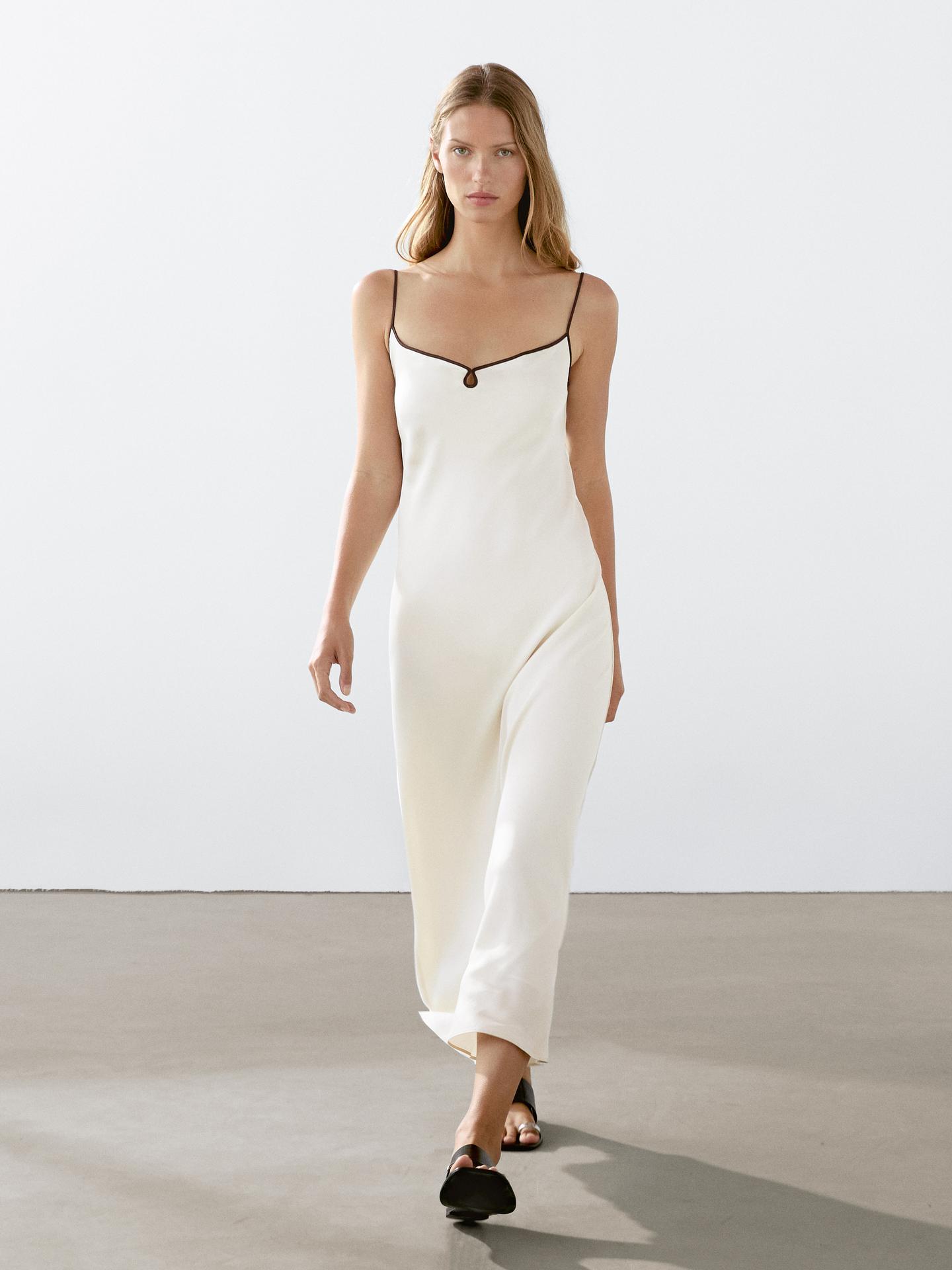 Abito In Maglia Per Donna Abito A Maglia In Misto Cotone Senza Maniche Con Spalline A Strisce P899384 Abito In Maglia Per Donna Abito A Maglia In Misto Cotone Senza Maniche Con Spalline A Strisce P899384