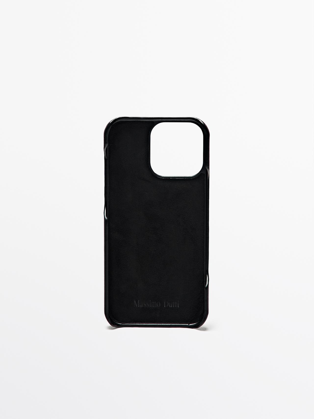 Nappa leather iPhone 16 Pro Max case — BROWN