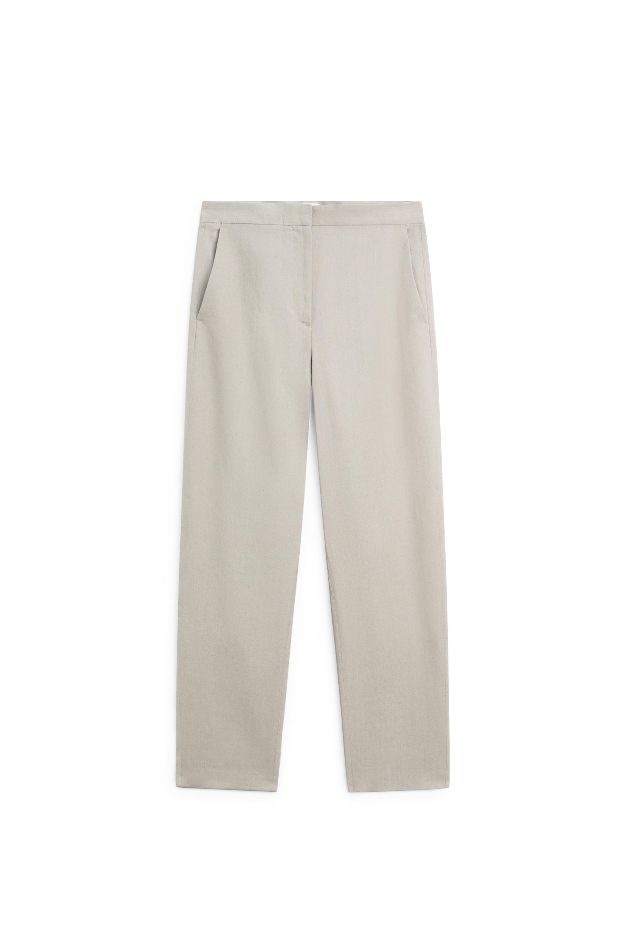 Linen suit trousers with waist detail - LIMITED EDITION — GREY