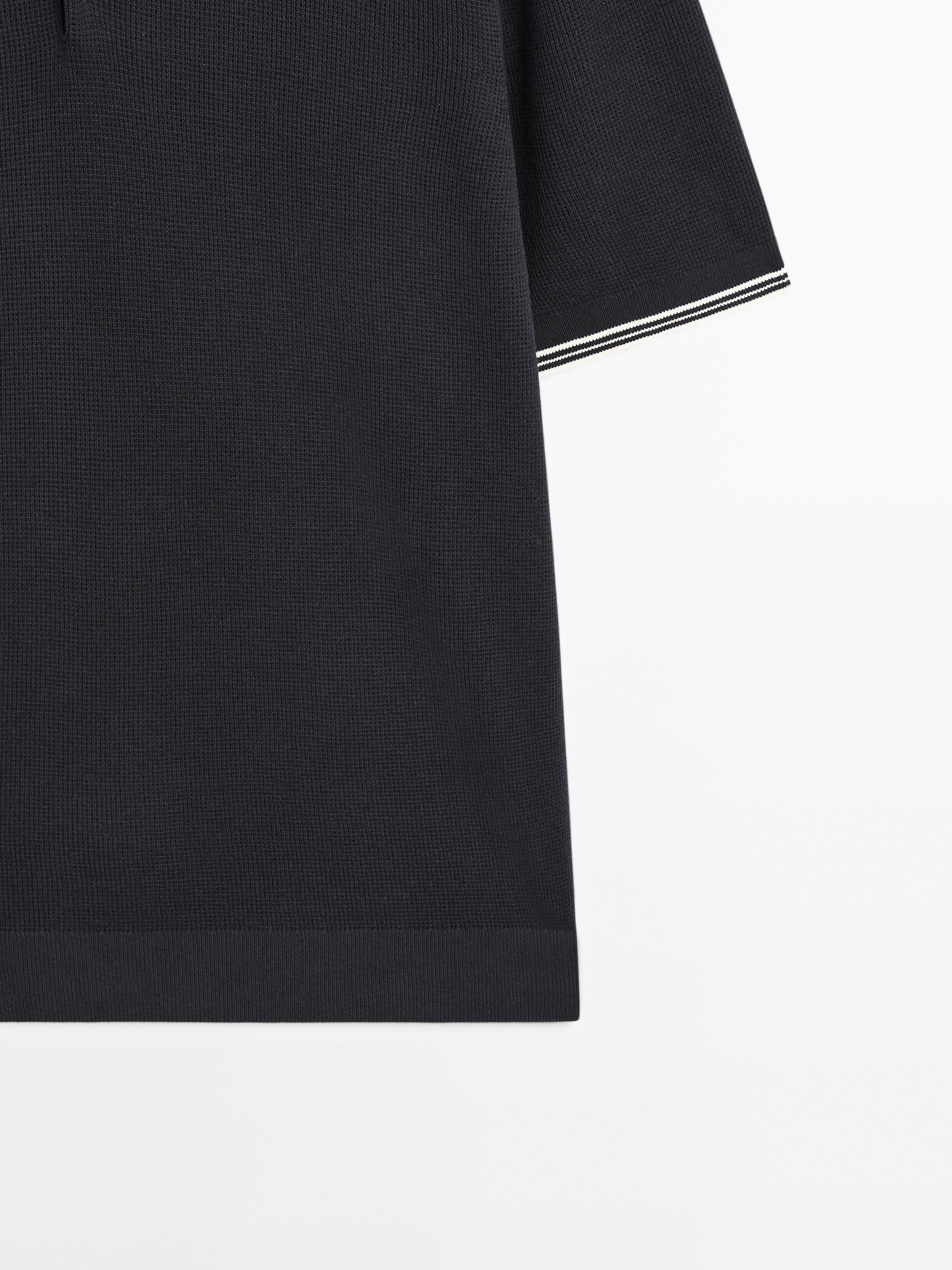 100% cotton knit polo shirt