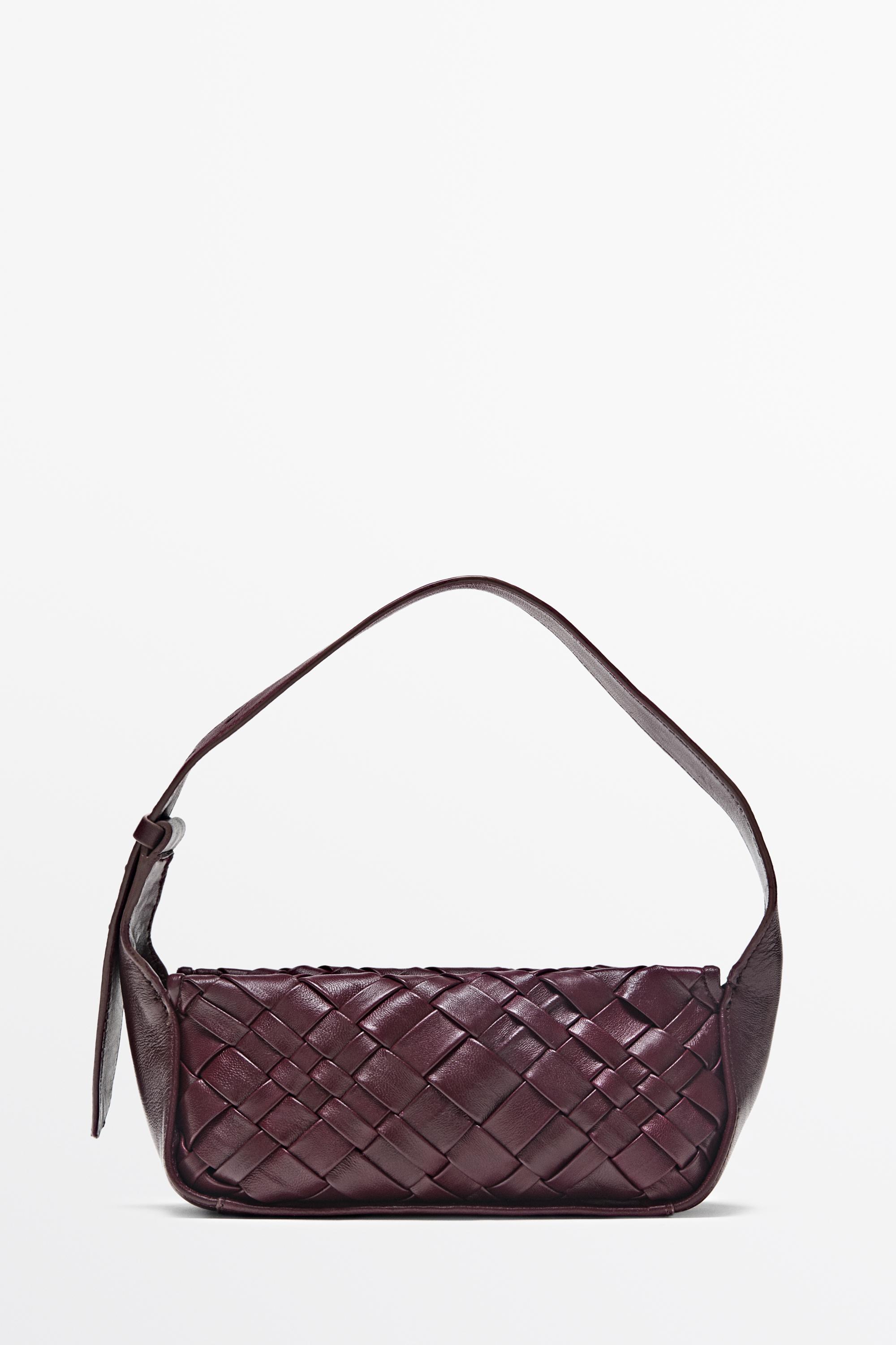 Mini braided sheepskin bag by Massimo Dutti