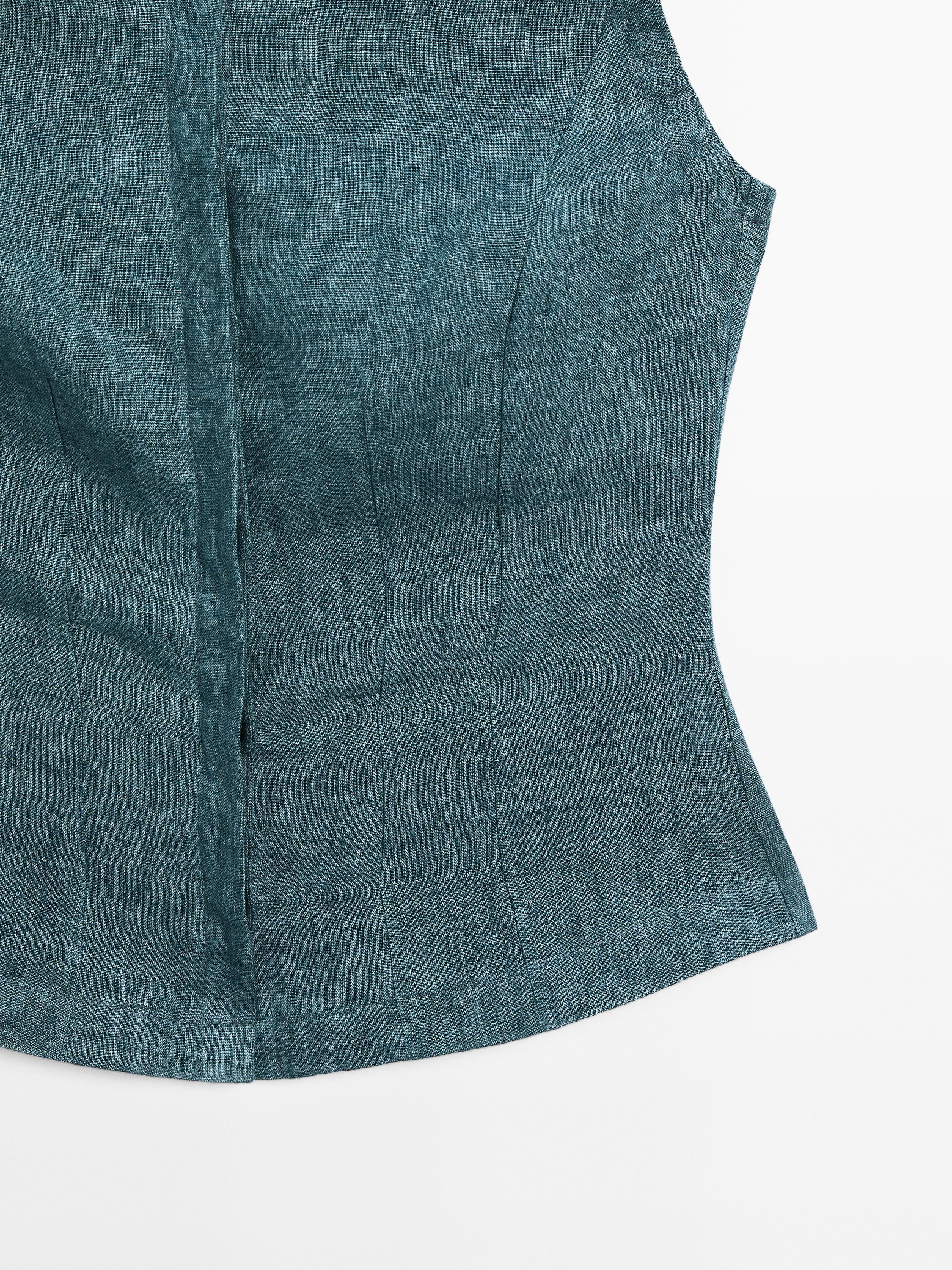 100% linen corset waistcoat