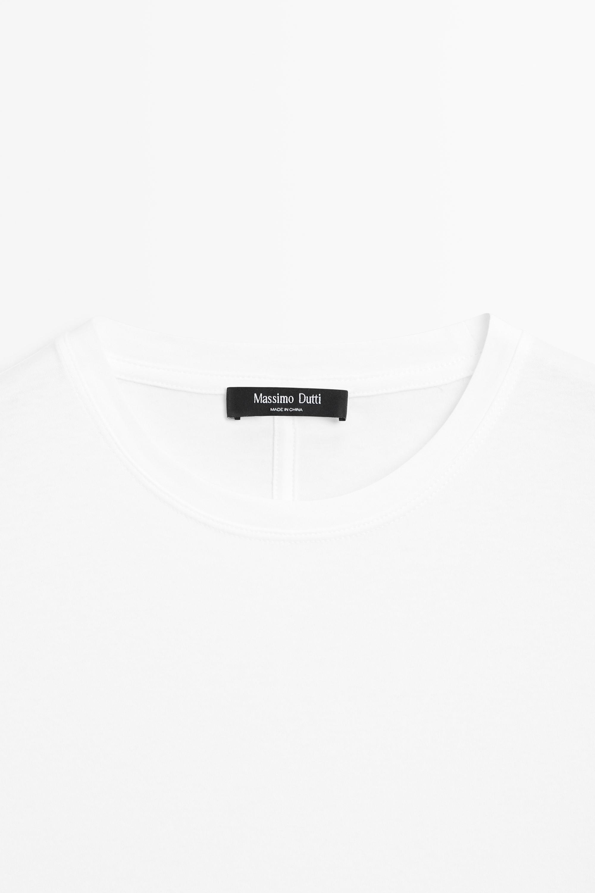 100% cotton short-sleeve T-shirt — WHITE