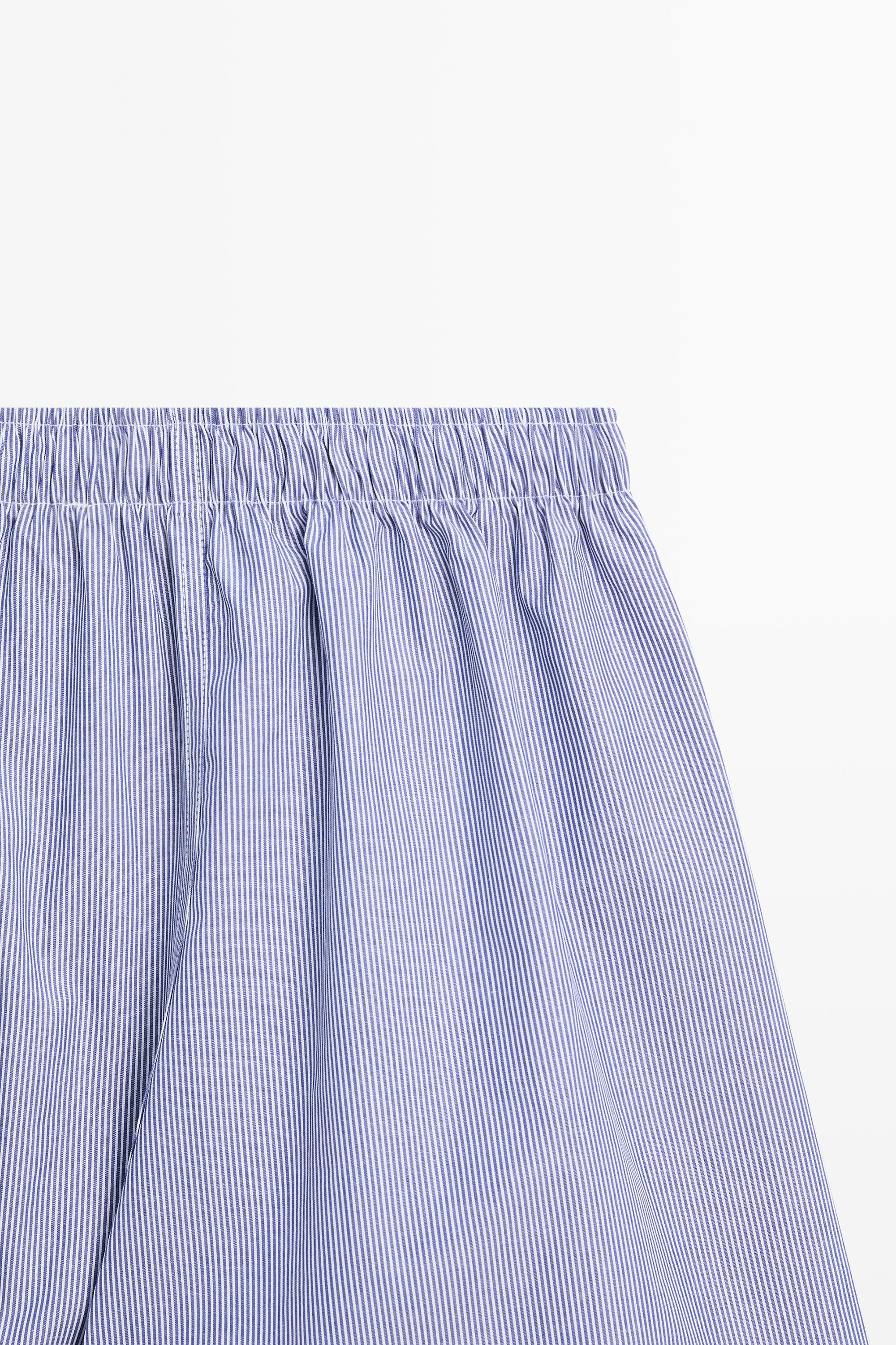 100% cotton striped boxers — NAVY BLUE