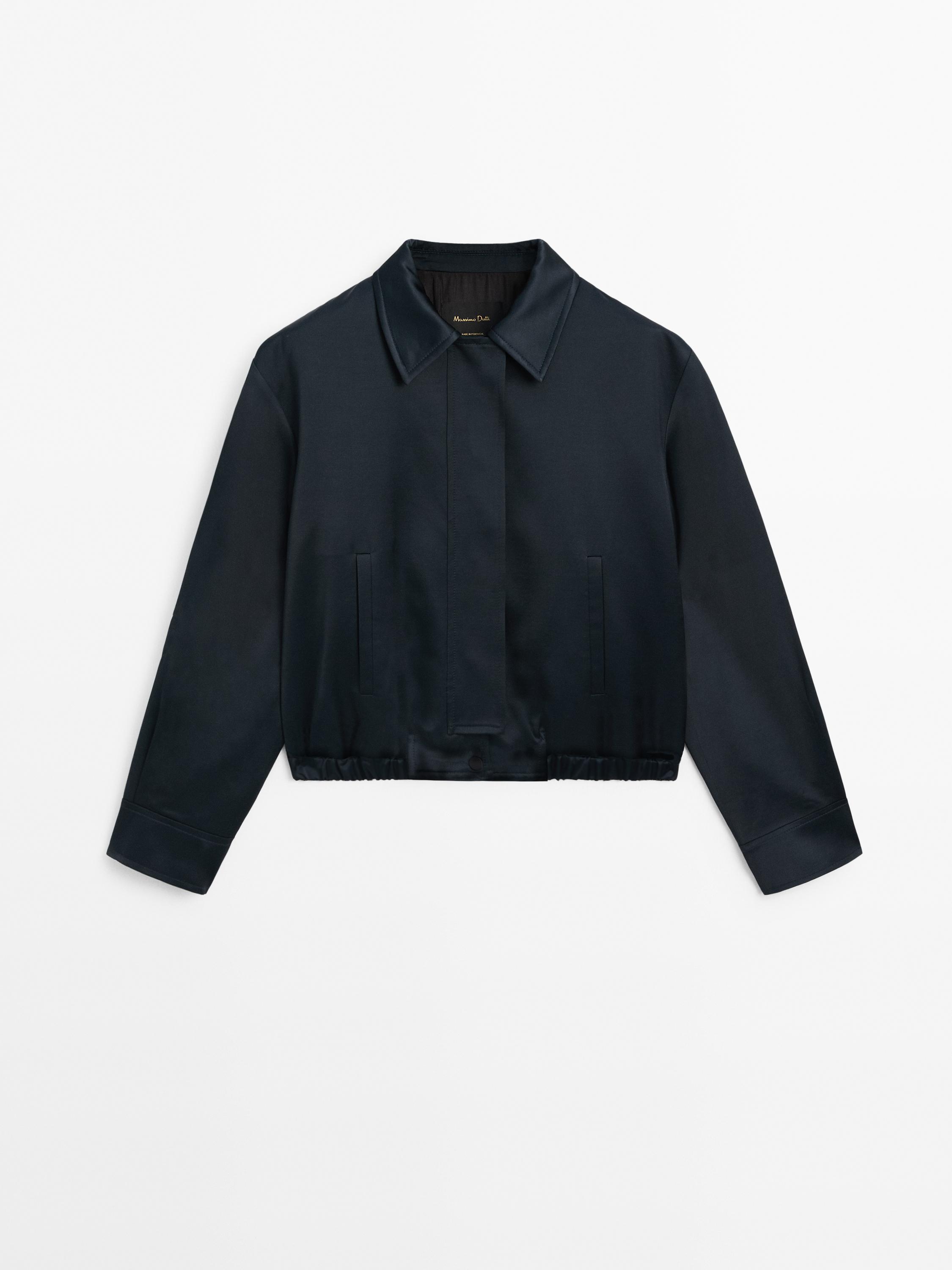 Chaqueta bomber satinada