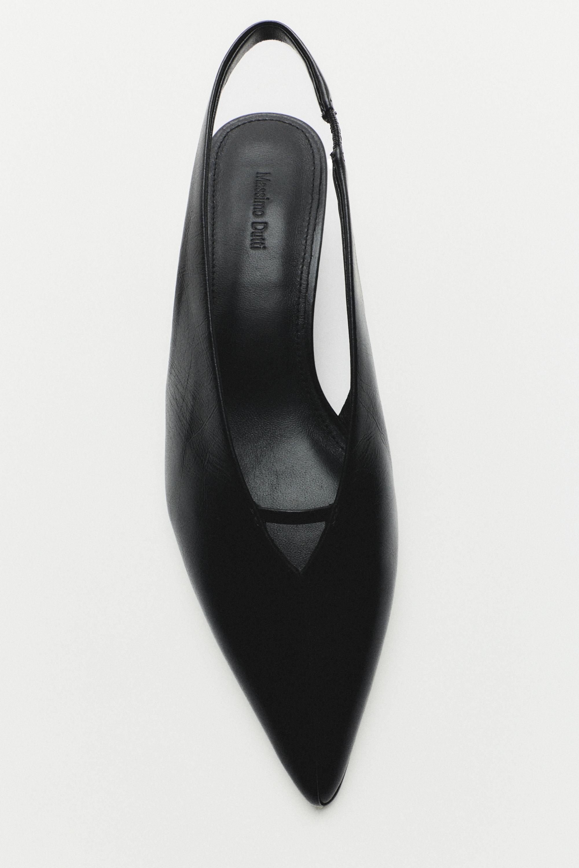Slingback heels — BLACK