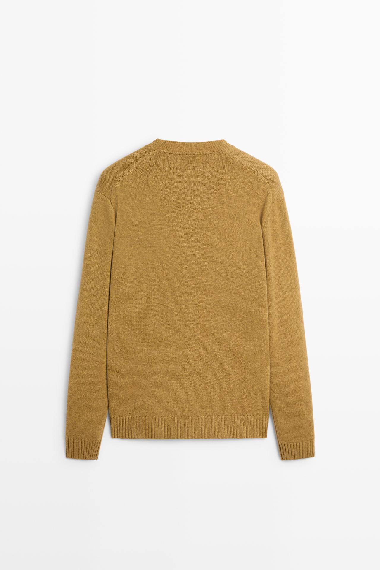 Cashmere round neck knit sweater — OCHRE