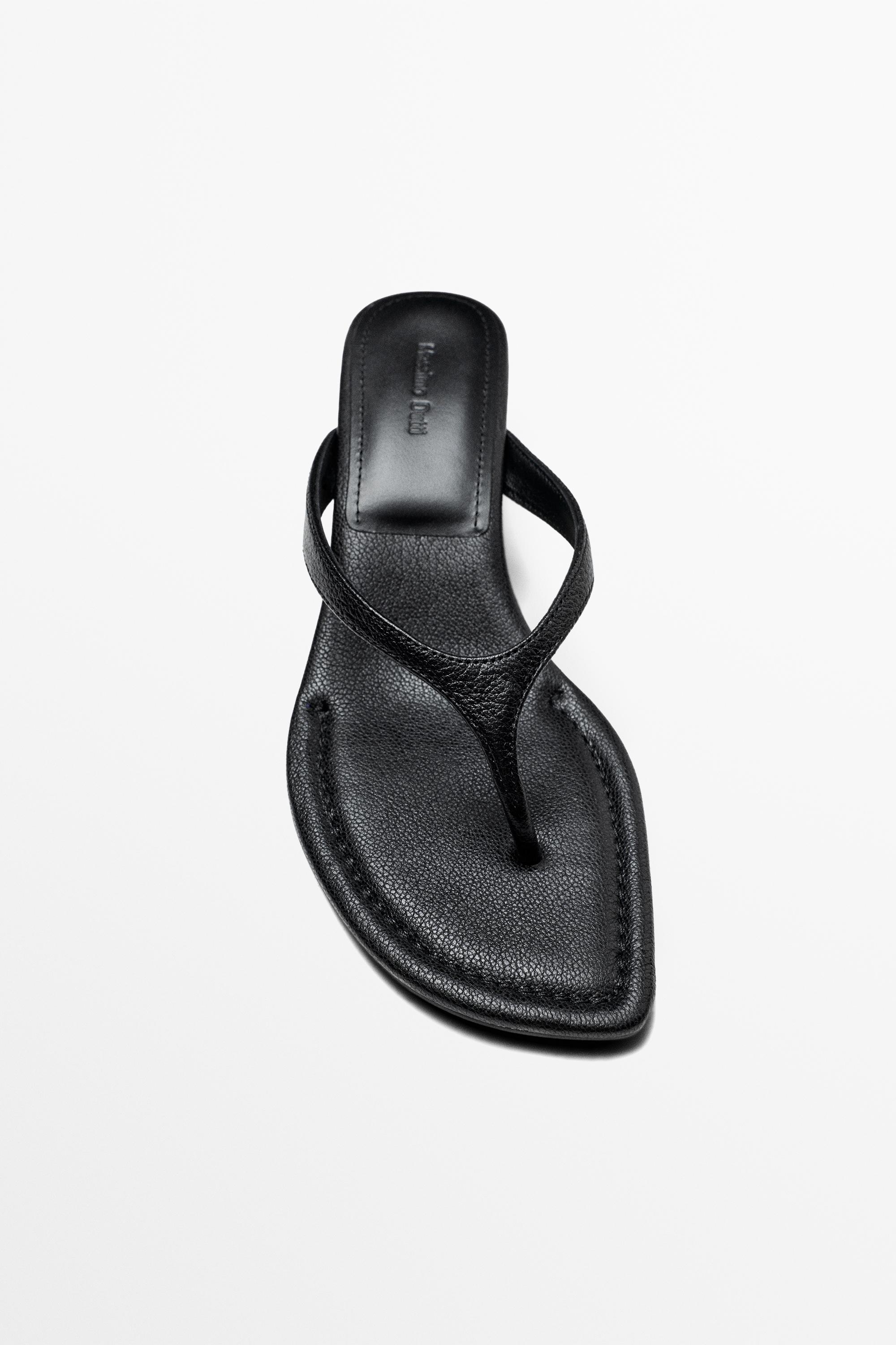 Leather heeled sandal