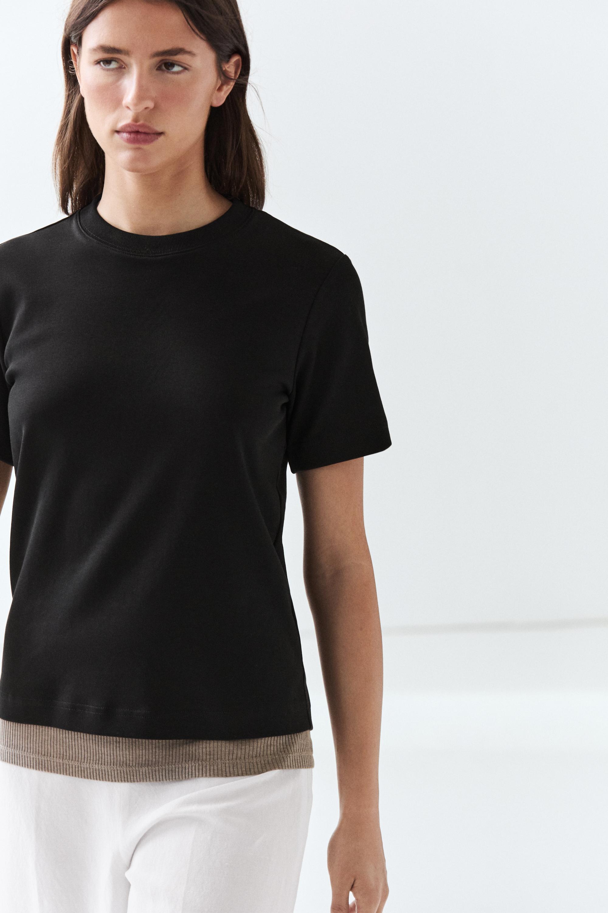 Short sleeve interlock T-shirt — BLACK
