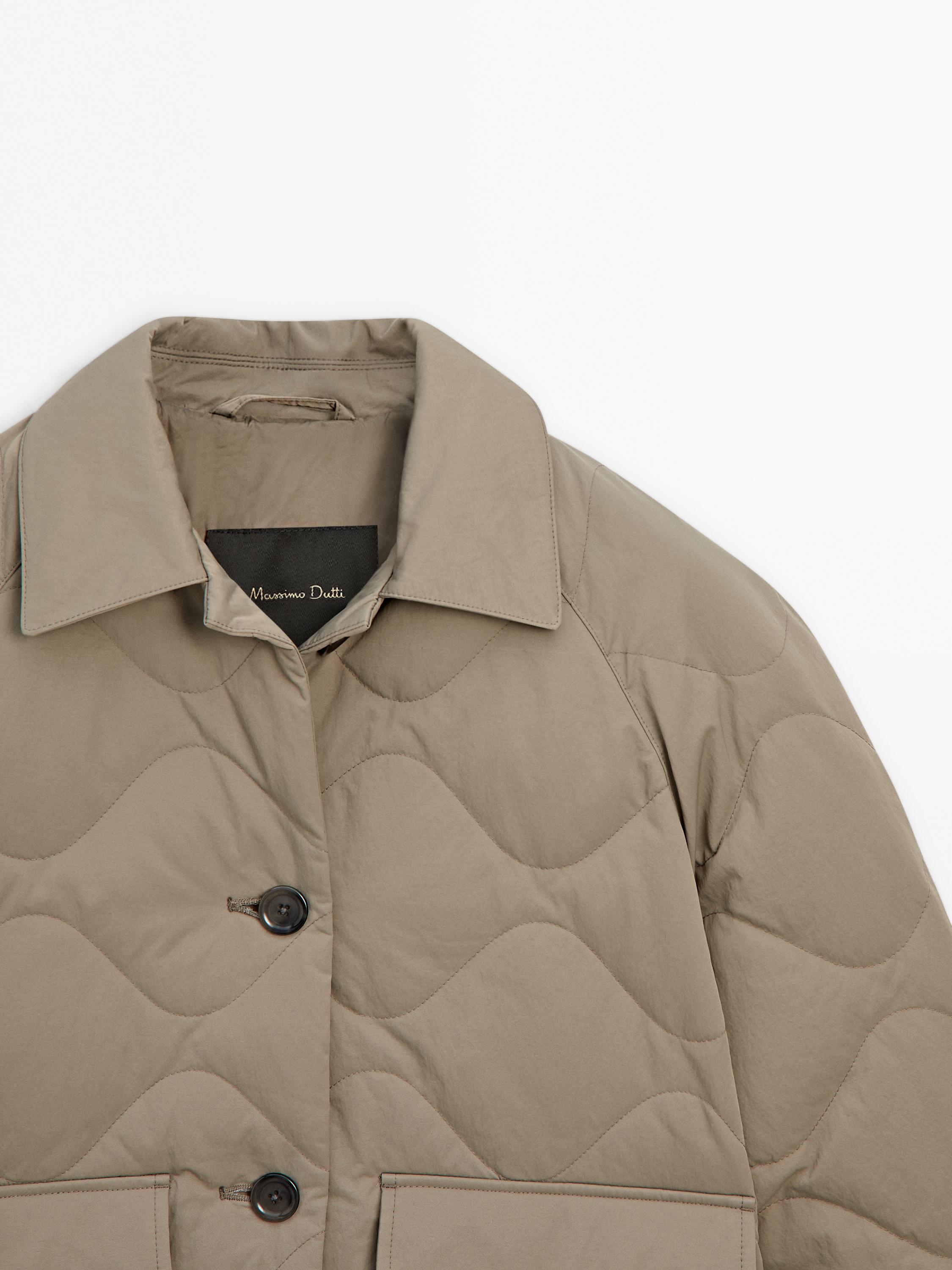 Wavy down puffer jacket