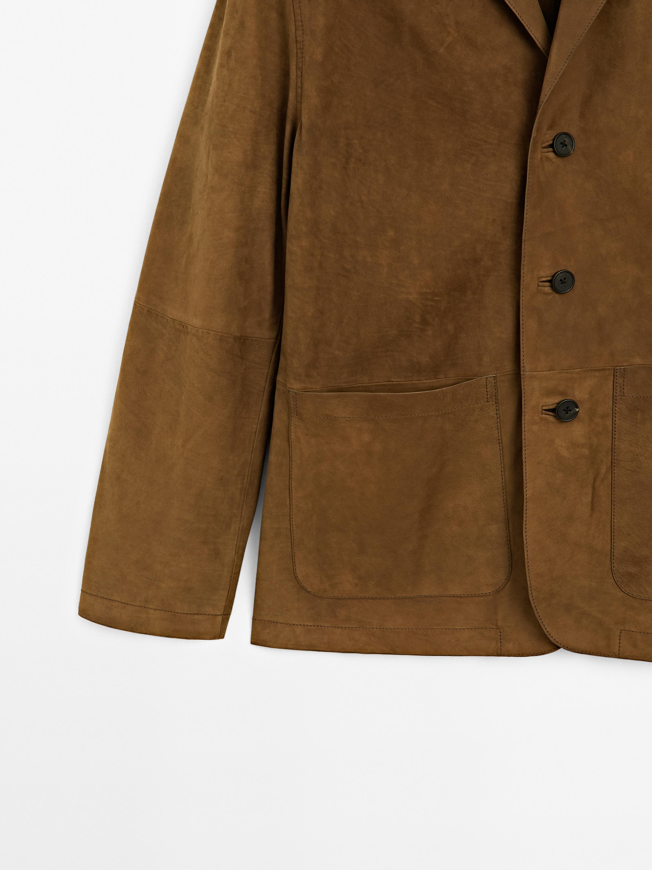 Blazer aus 100 % Nubukleder