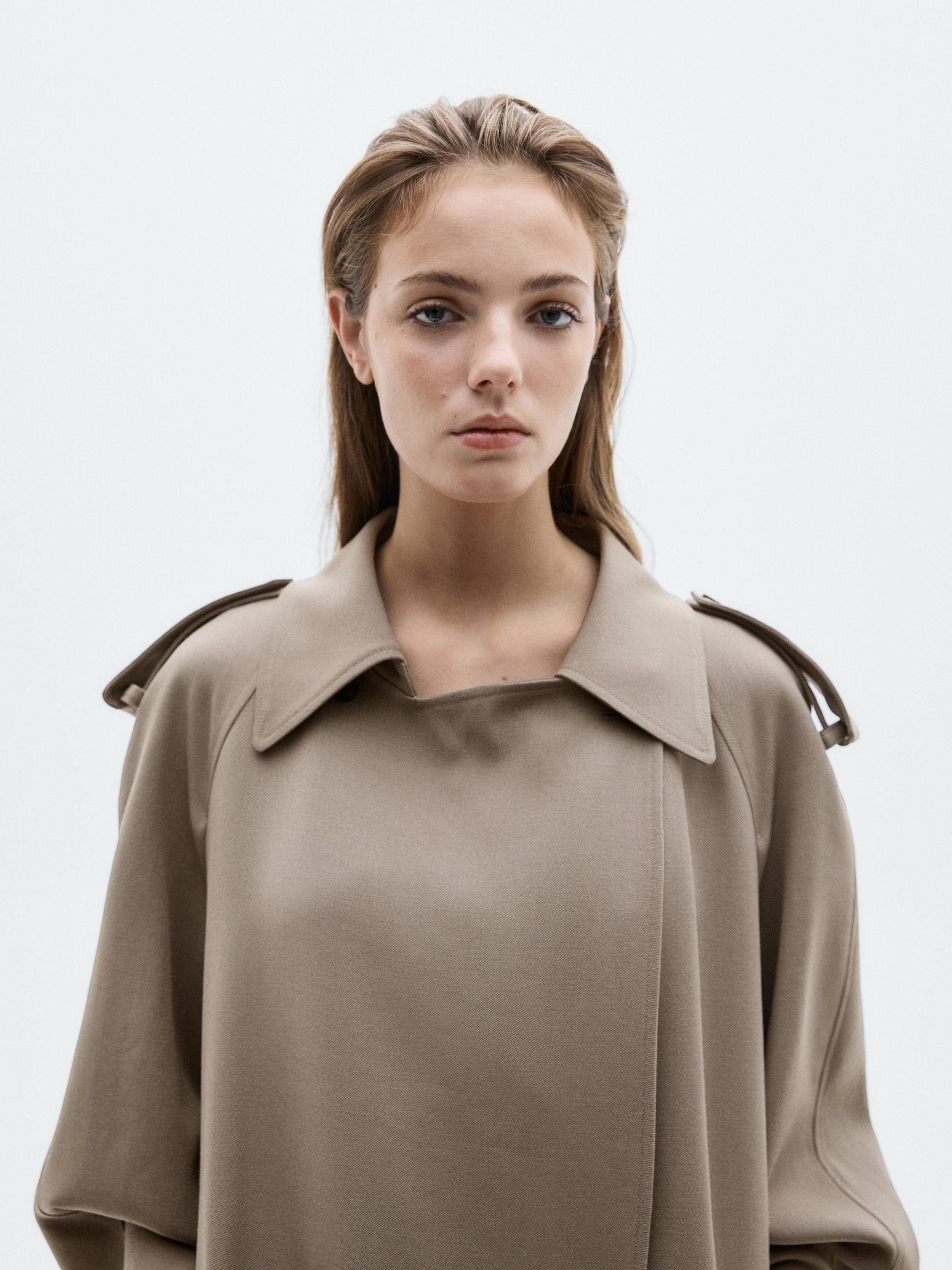 100% wool oversize trench coat - LIMITED