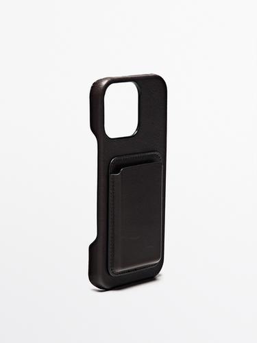 Nappa leather iPhone 16 Pro Max case — BROWN 3