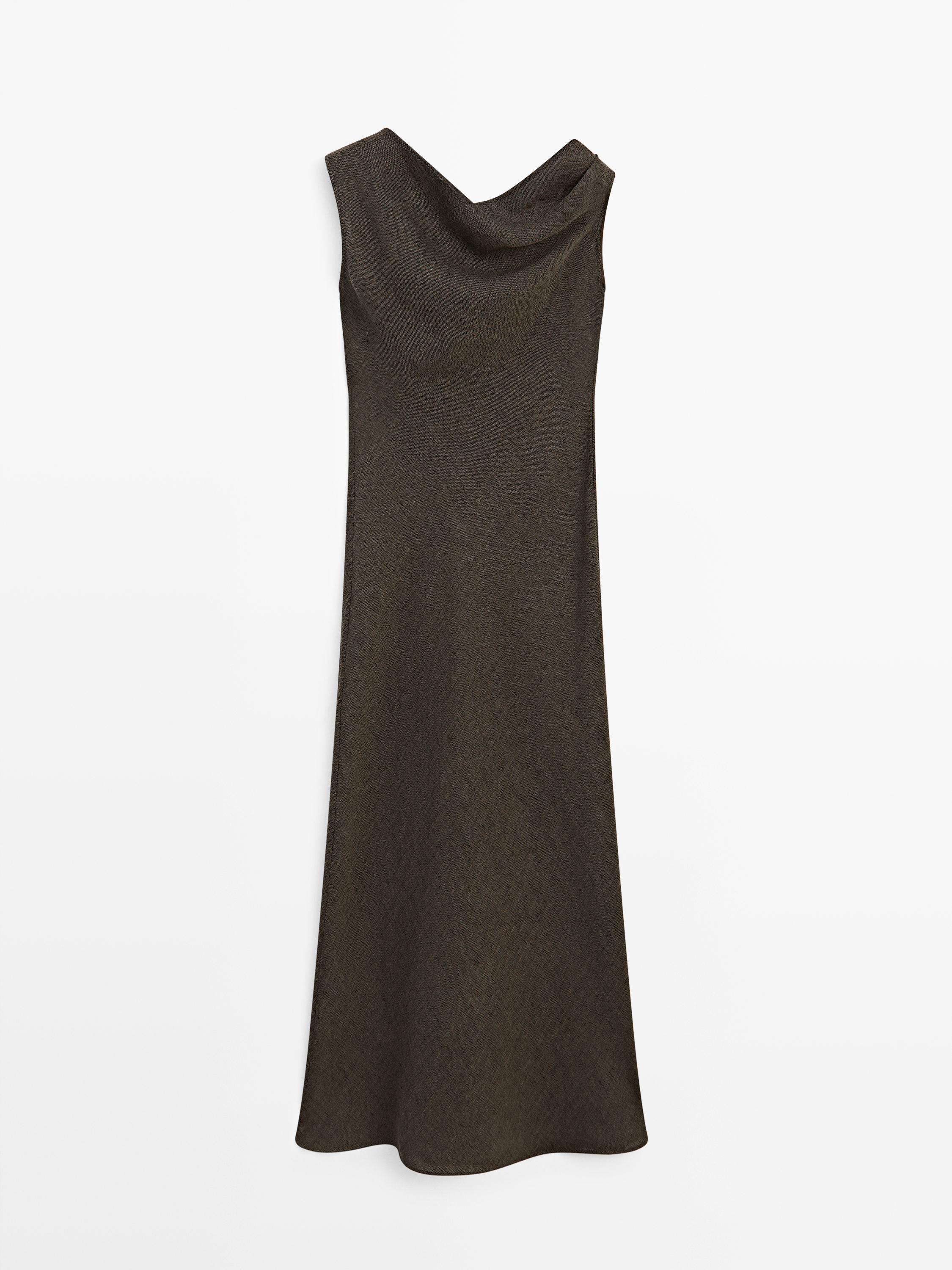 princess polly baby blue dress Women's Linen Clothing - Massimo Dutti main image 0