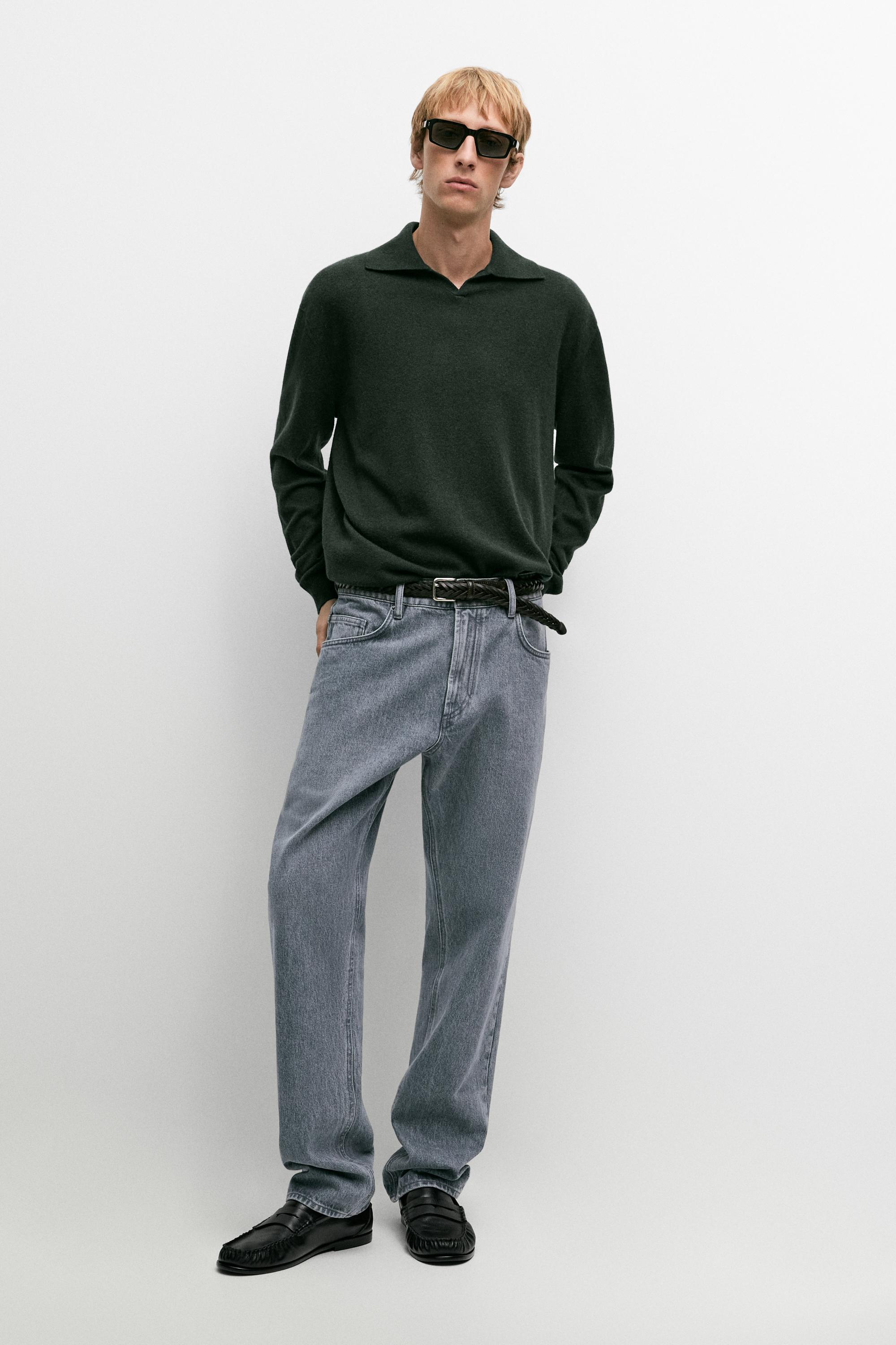 Pull polo en maille 100 % cachemire