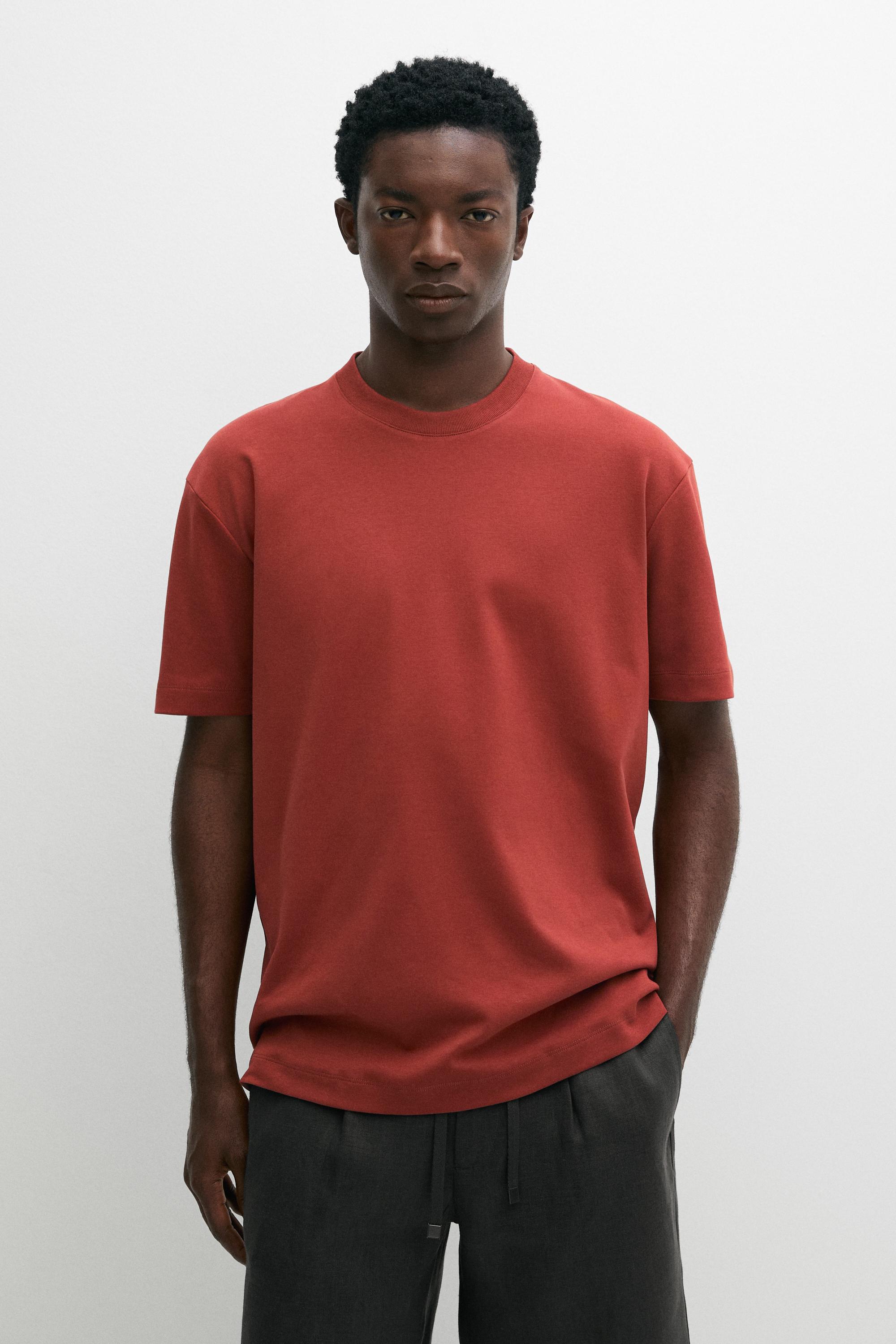 100% cotton short sleeve T-shirt — RUBY RED