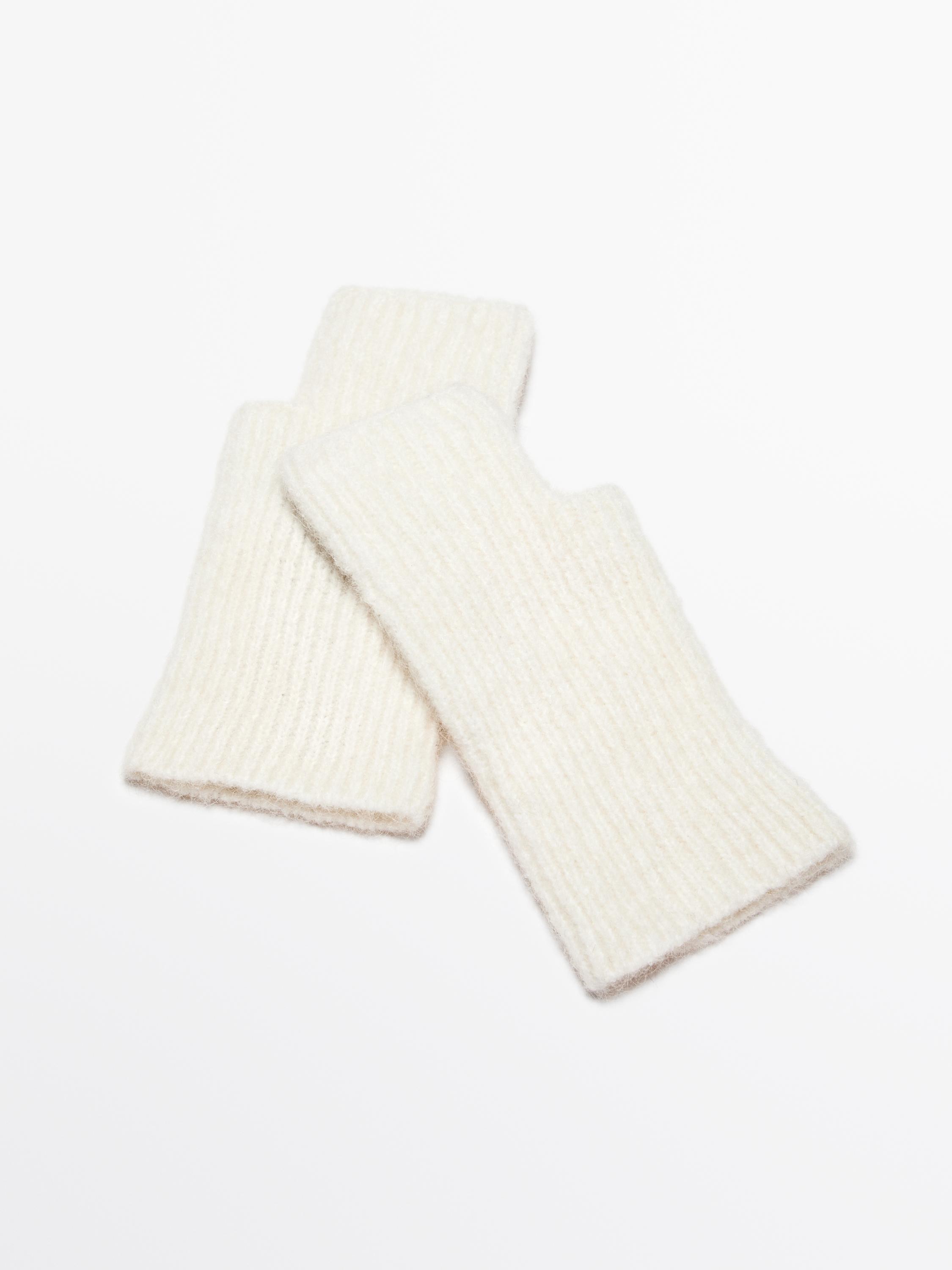 Fingerlose Handschuhe mit Alpaka