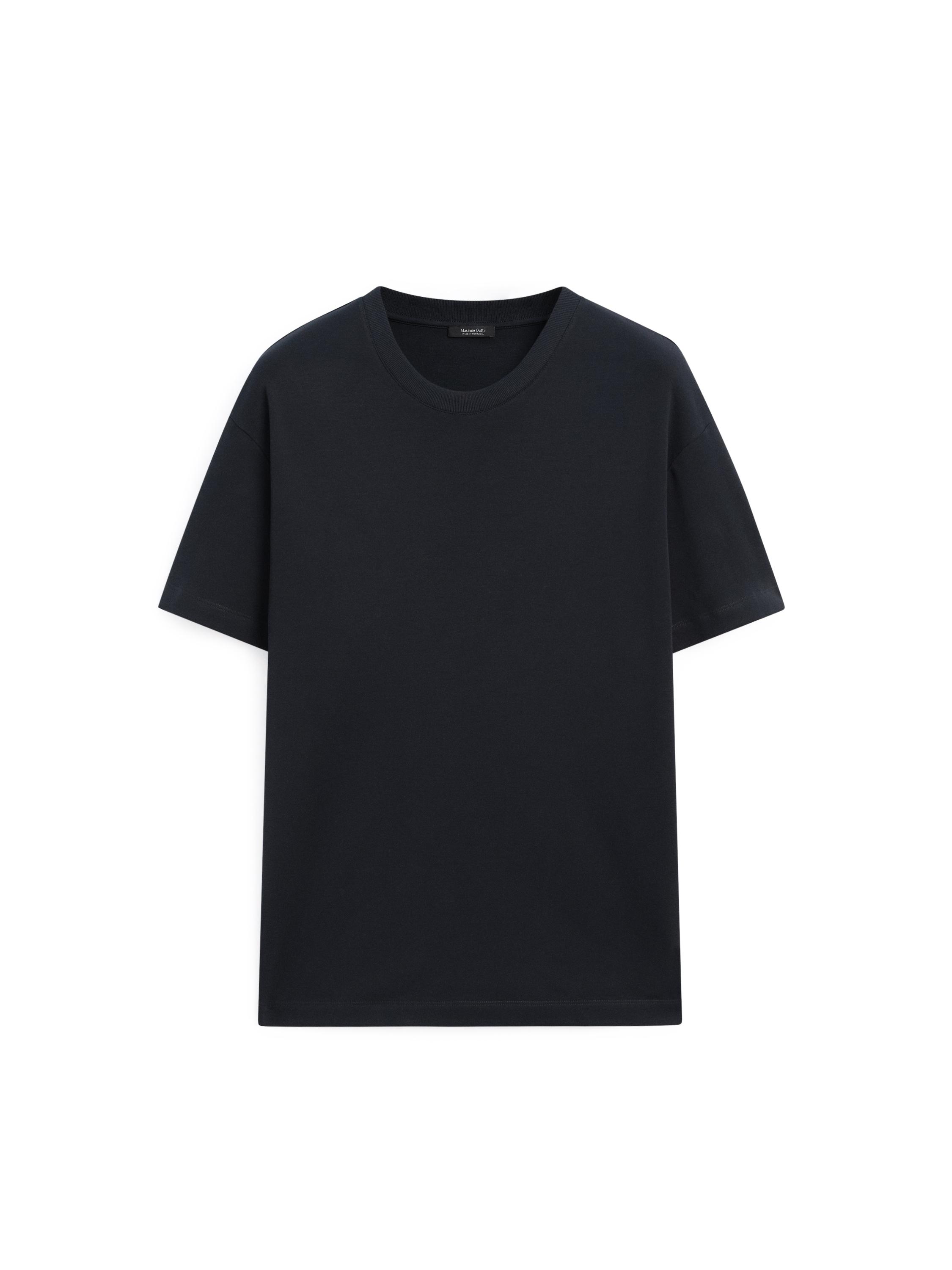 100% cotton short sleeve T-shirt — NAVY BLUE