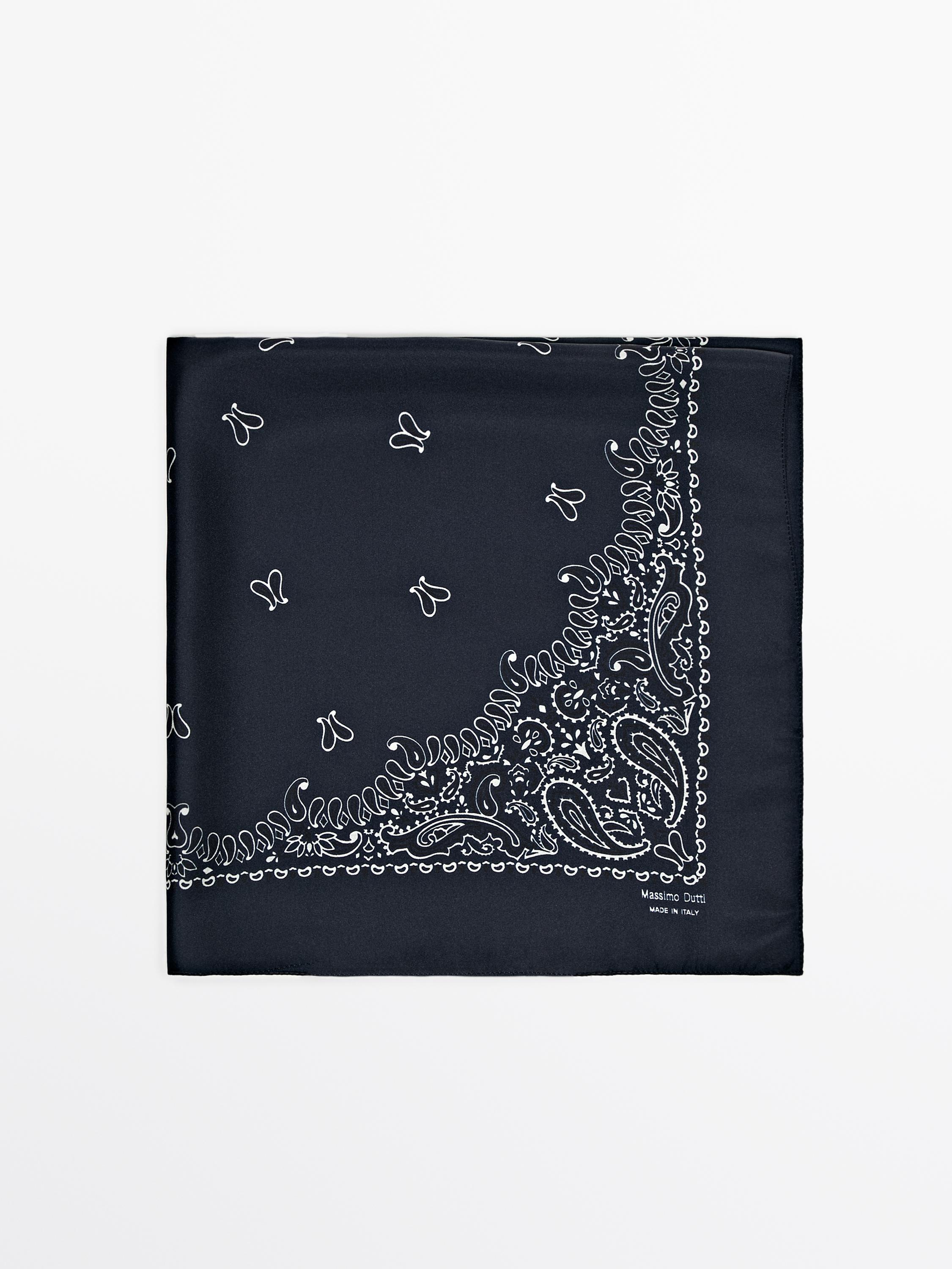 Bandana aus 100 % Seide mit Paisleyprint