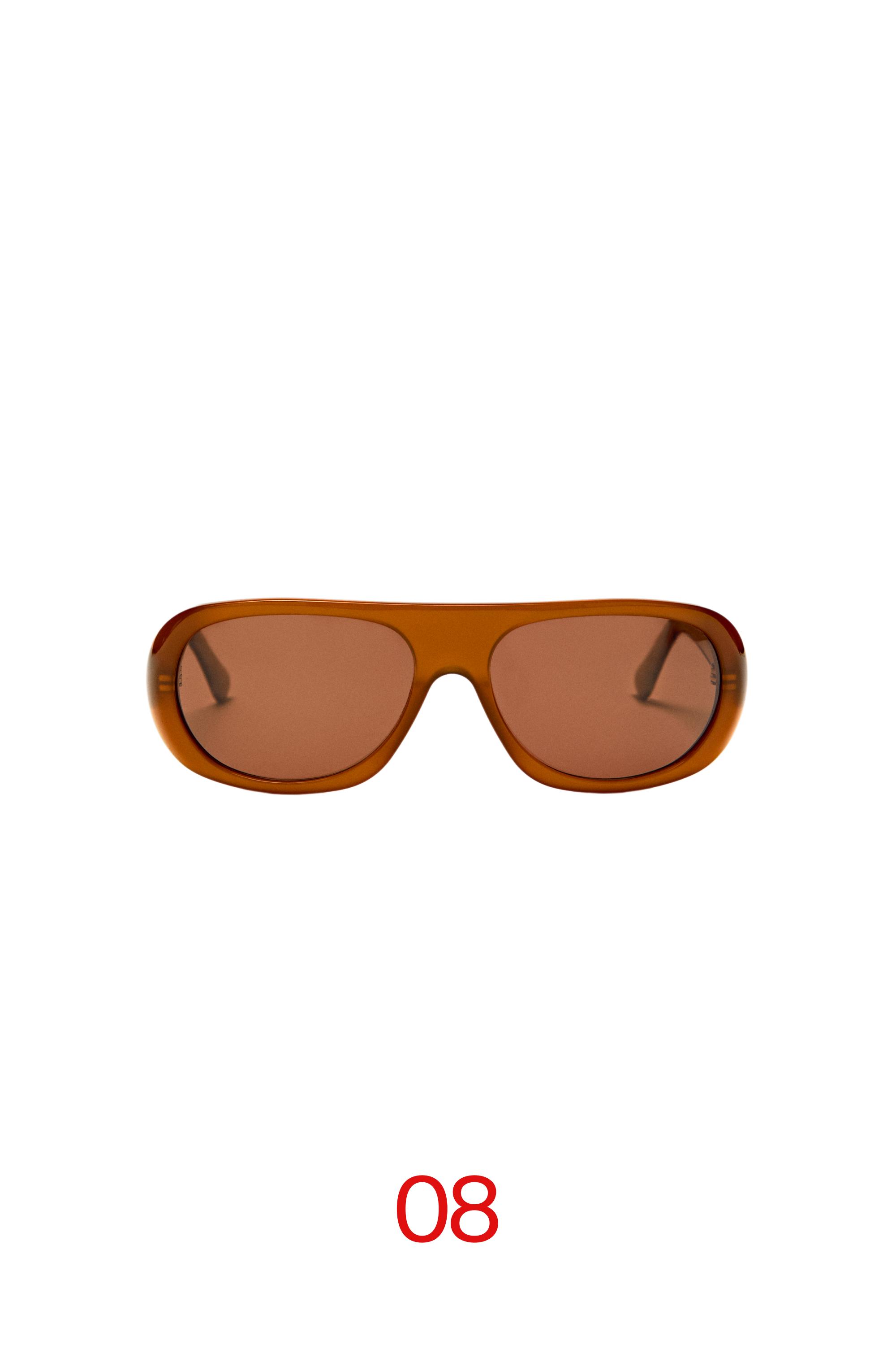 Wraparound sunglasses — Caramel