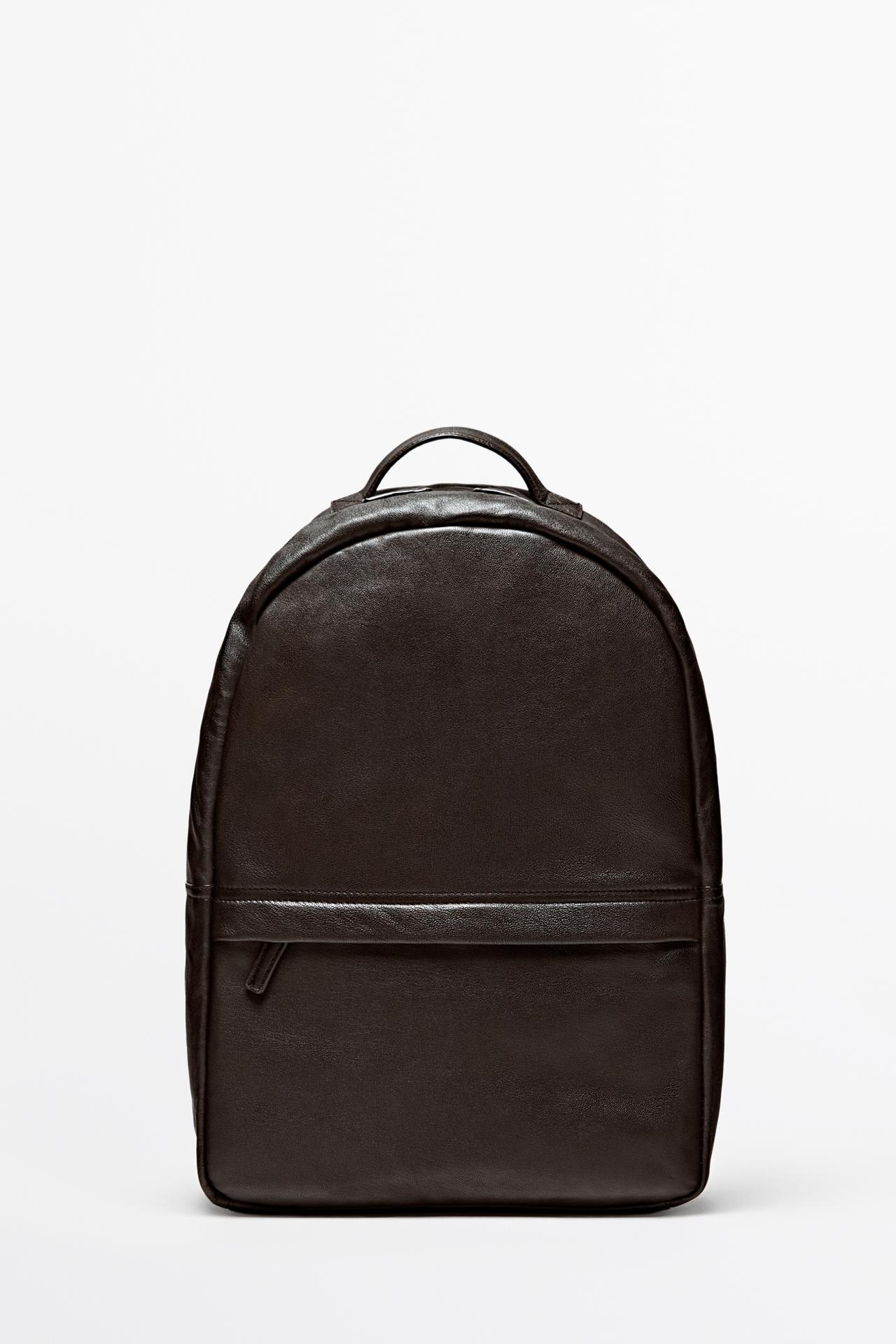Nappa leather backpack — BROWN