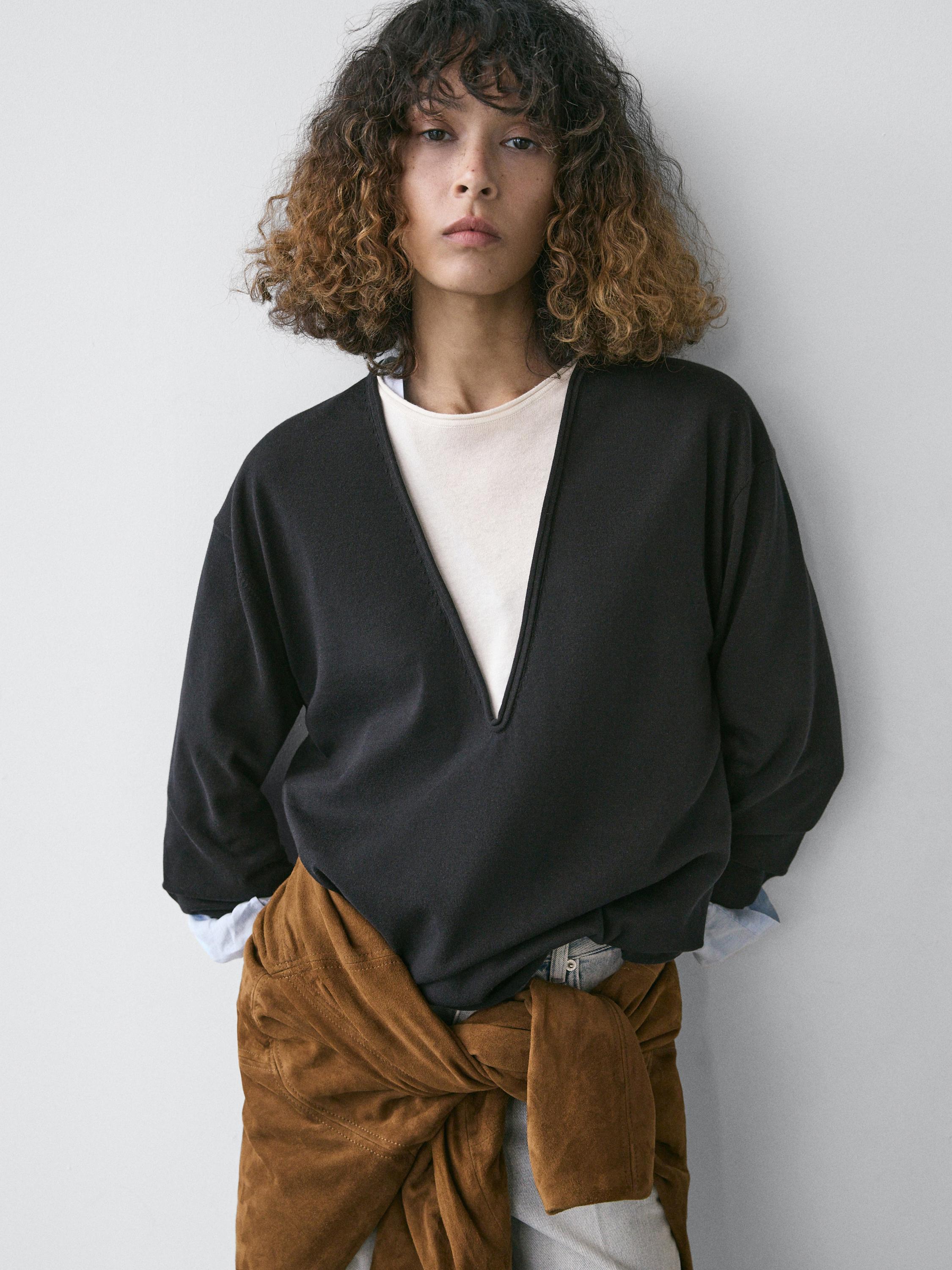100% cotton boat neck T-shirt — WHITE