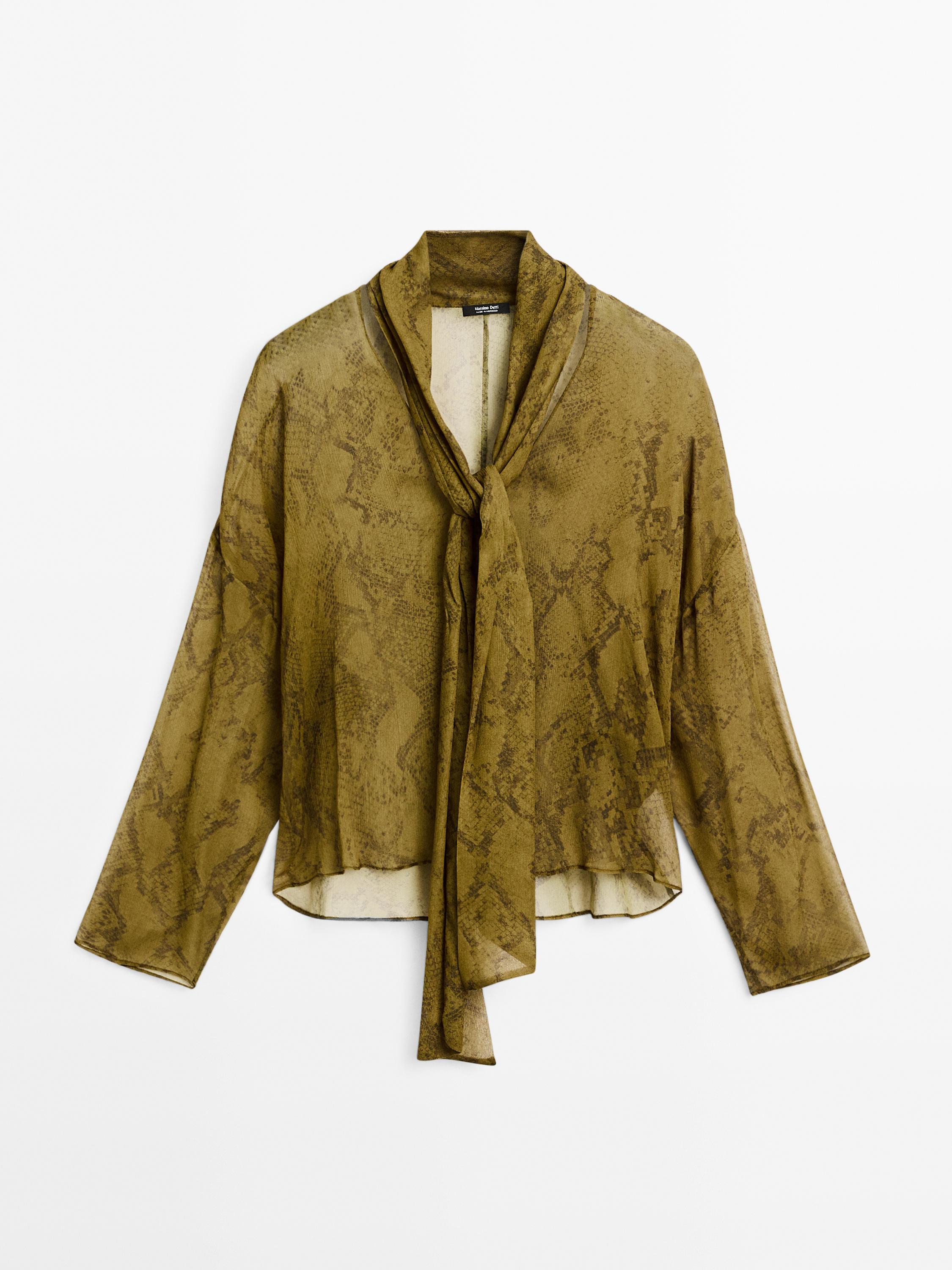 Lepršava bluza sa životinjskim uzorkom