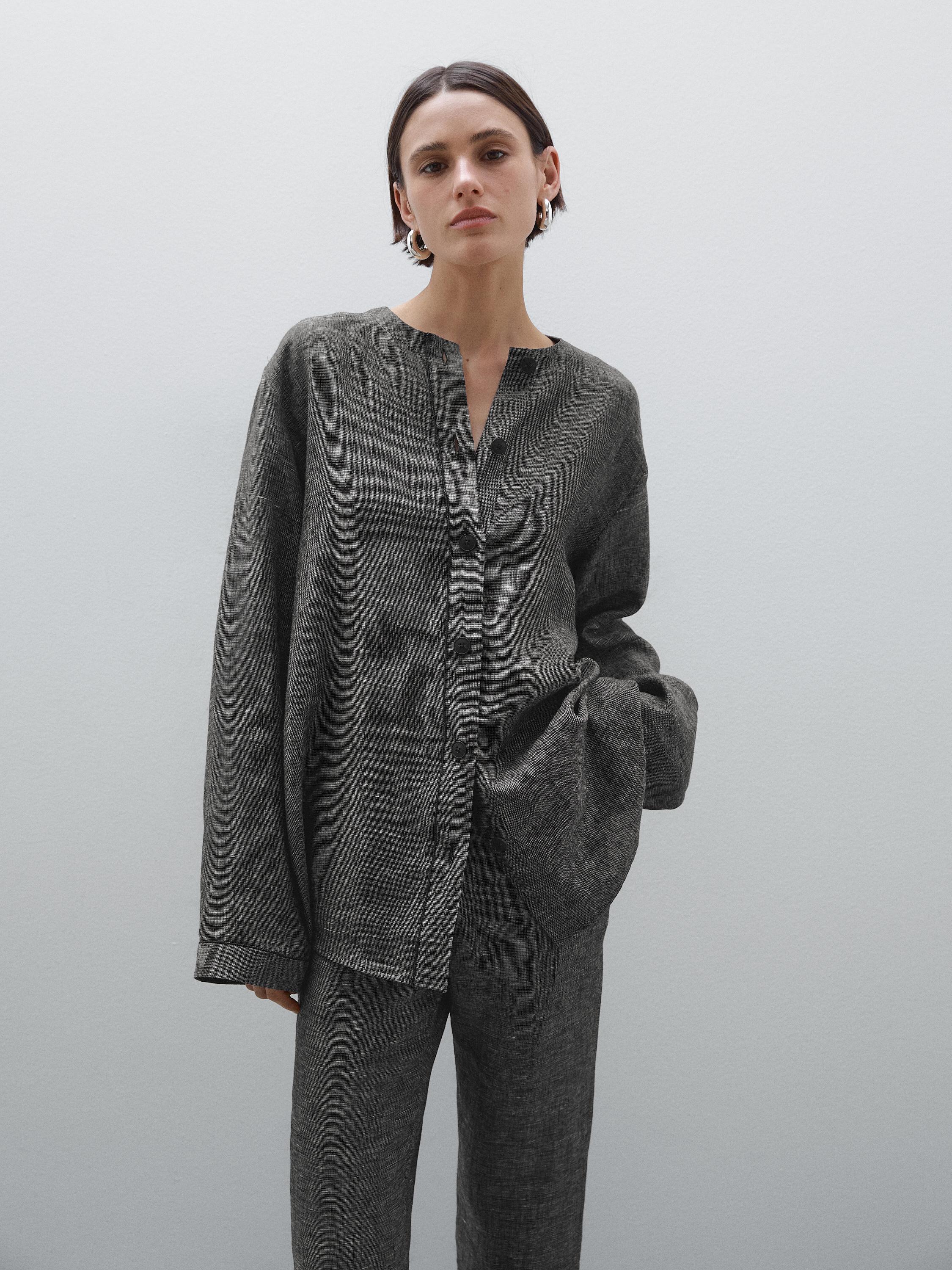 Pantalon straight en lin