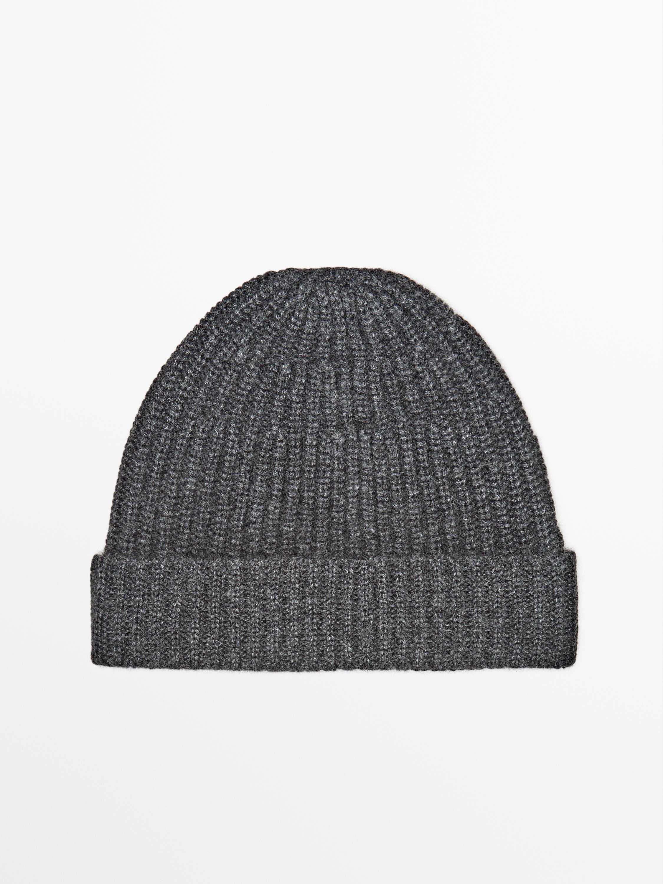 Gorro canalé 100% cashmere