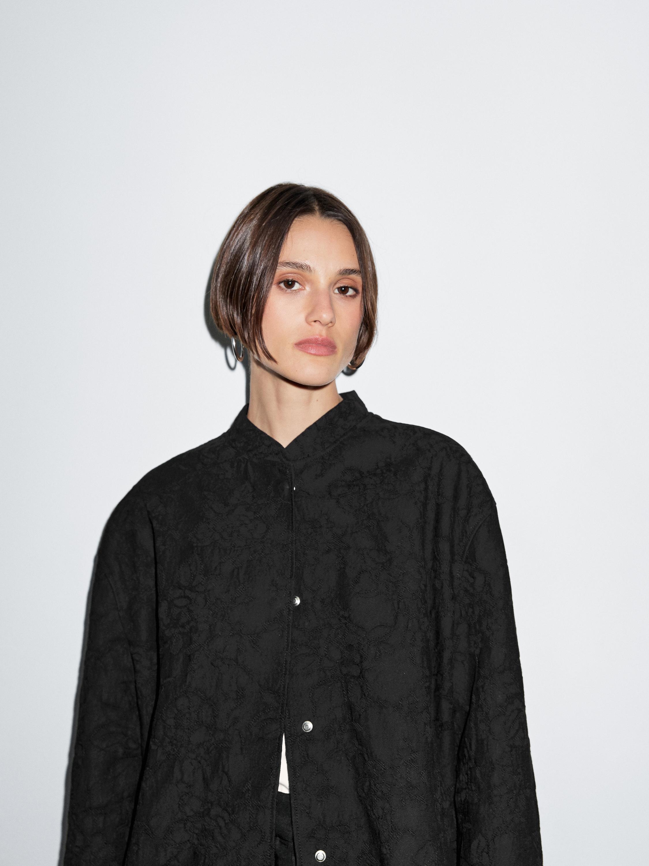 100% cotton oversize bomber jacket
