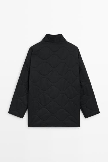 Lightweight quilted jacket with stand collar — BLACK 6