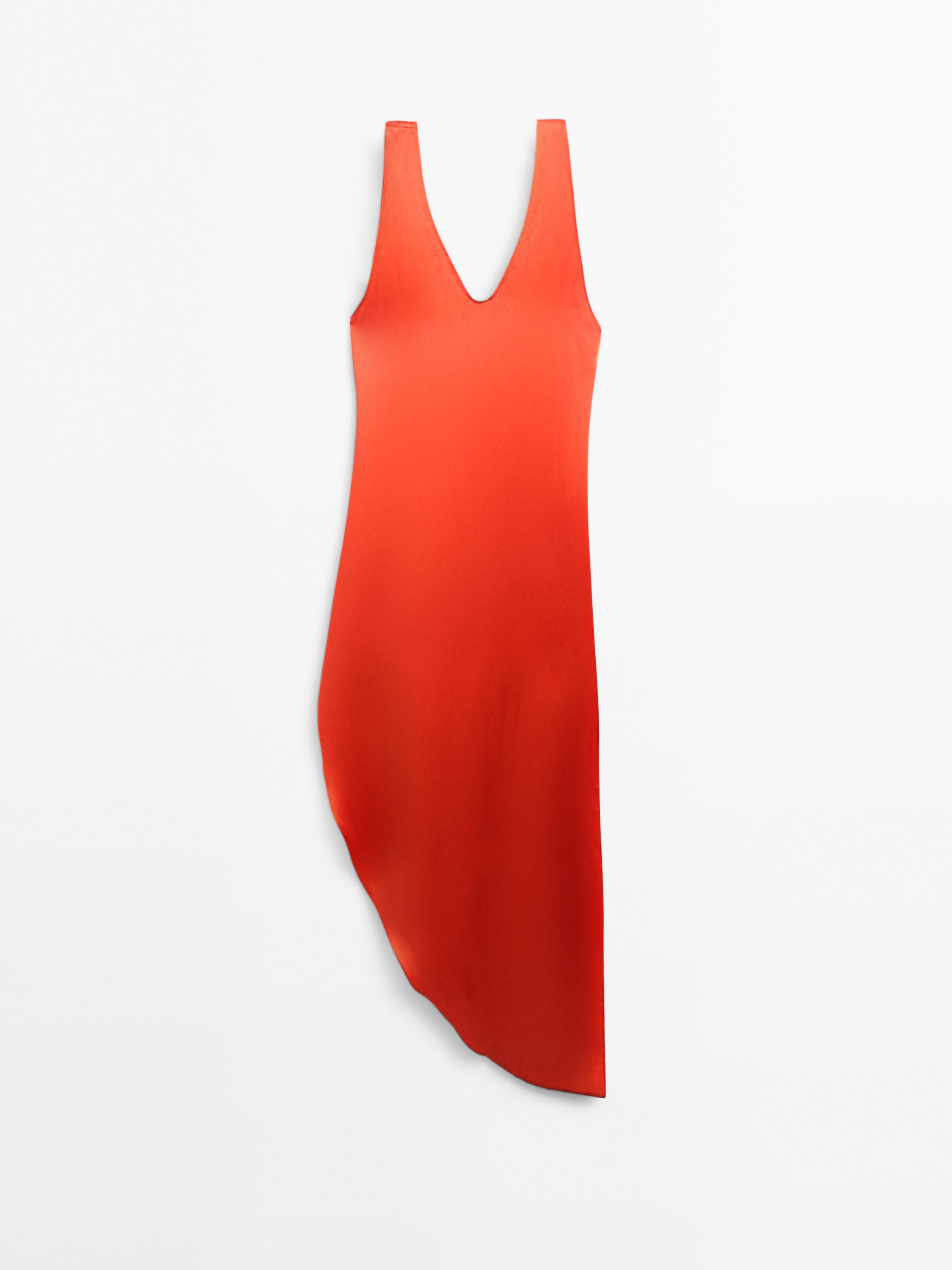 Draped asymmetric silk dress - Limited Edition