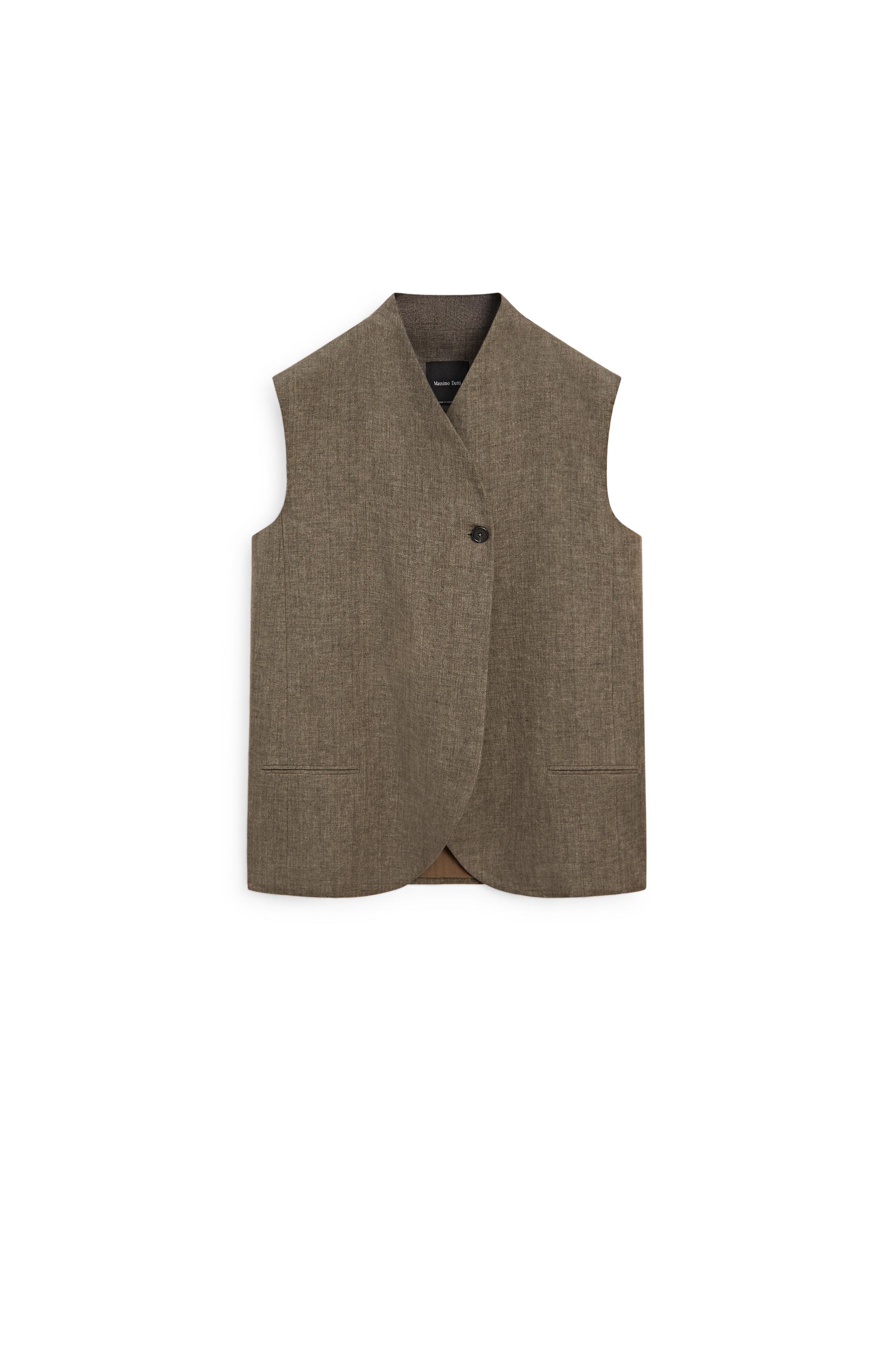 Linen melange waistcoat — CAREY