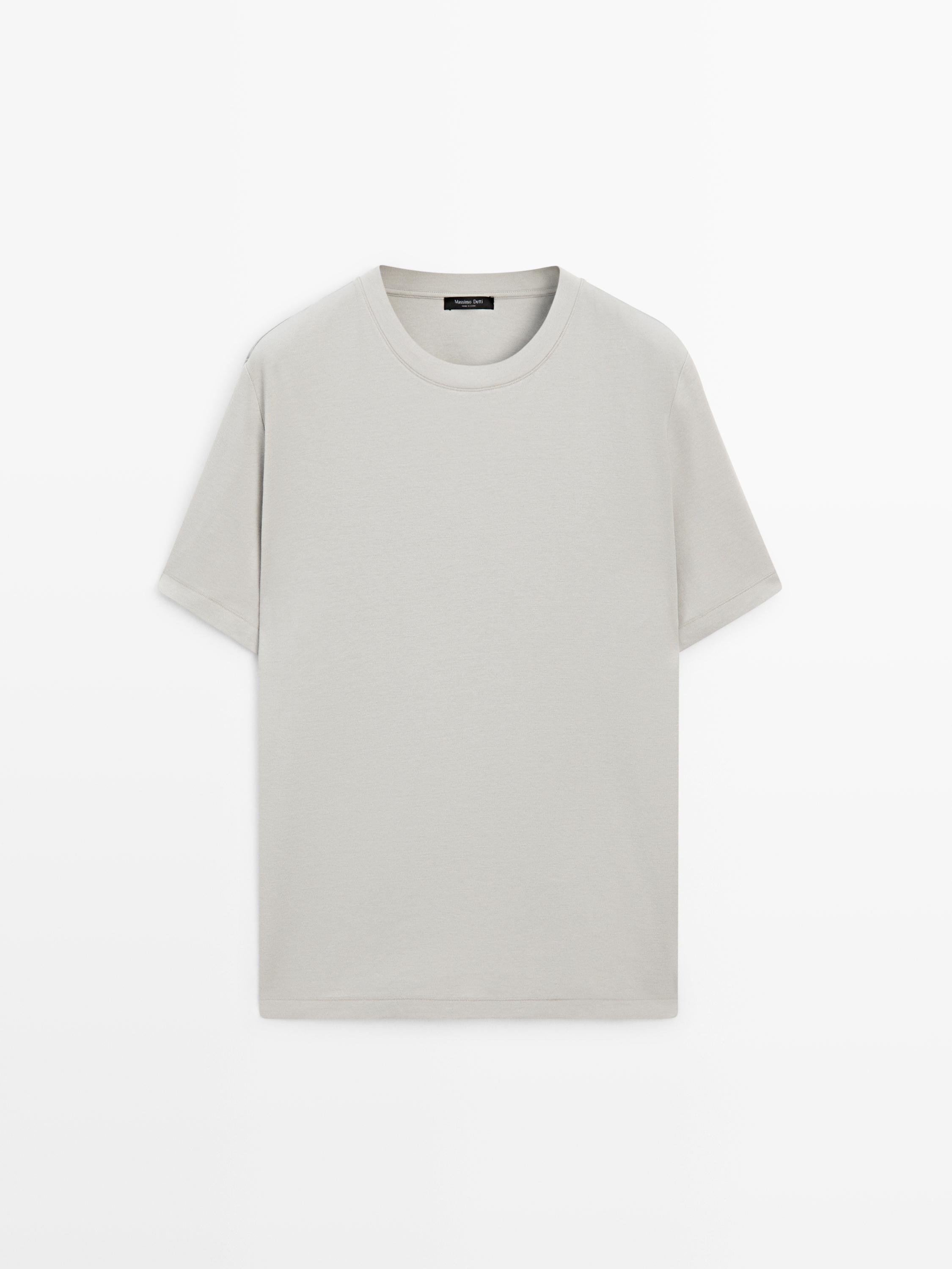 Short sleeve cotton blend T-shirt