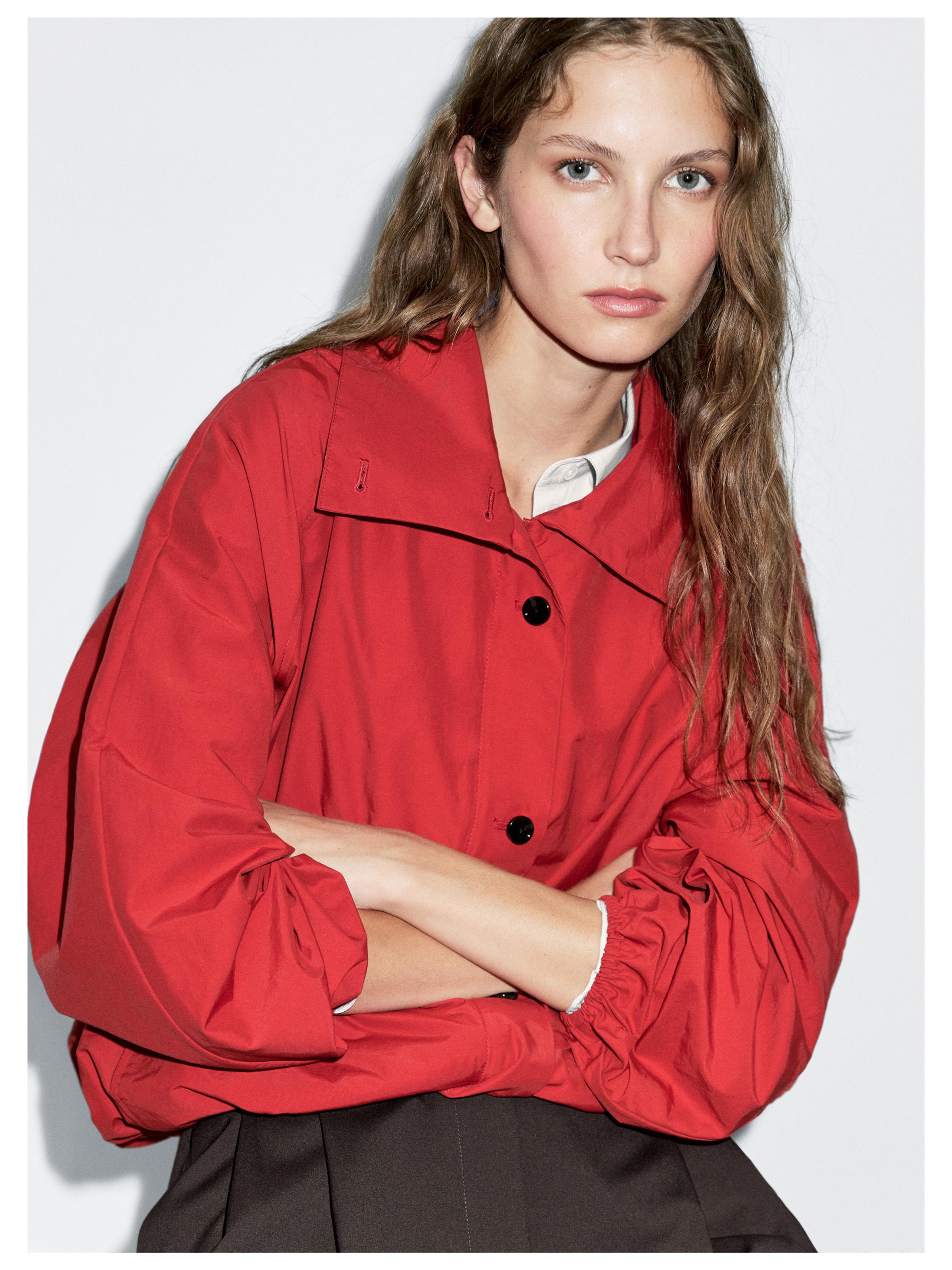 High neck bomber puff jacket