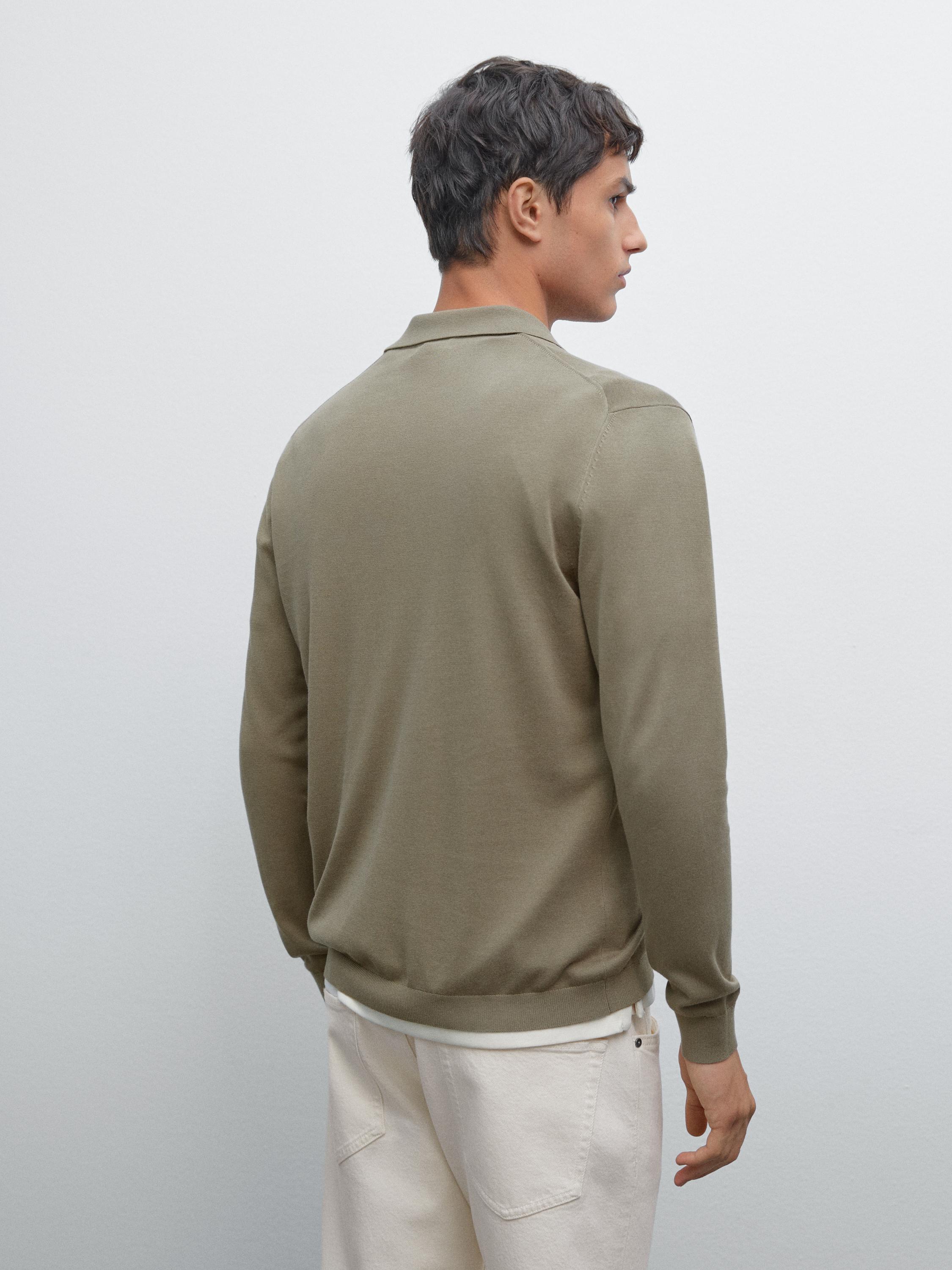 Cotton blend knit cardigan