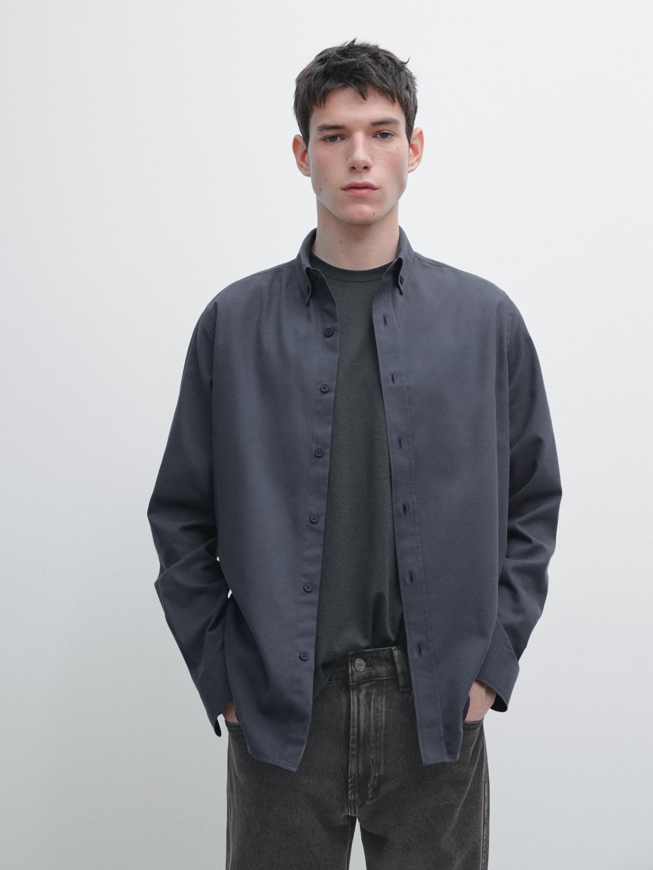 Camisa regular fit algodón